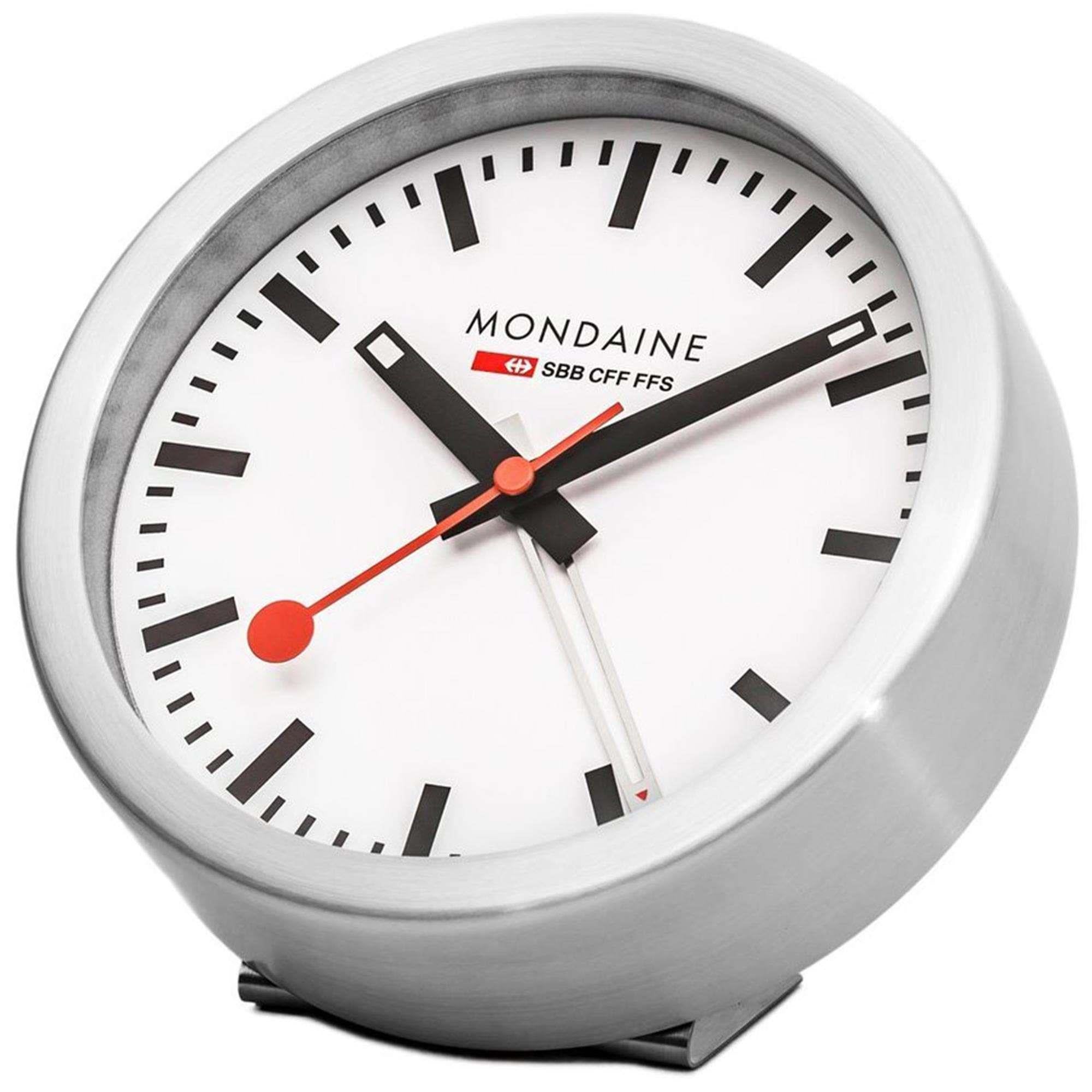 Mondaine Wall Desk Aluminum Case Clock A997.MCAL.16SBB 125mm