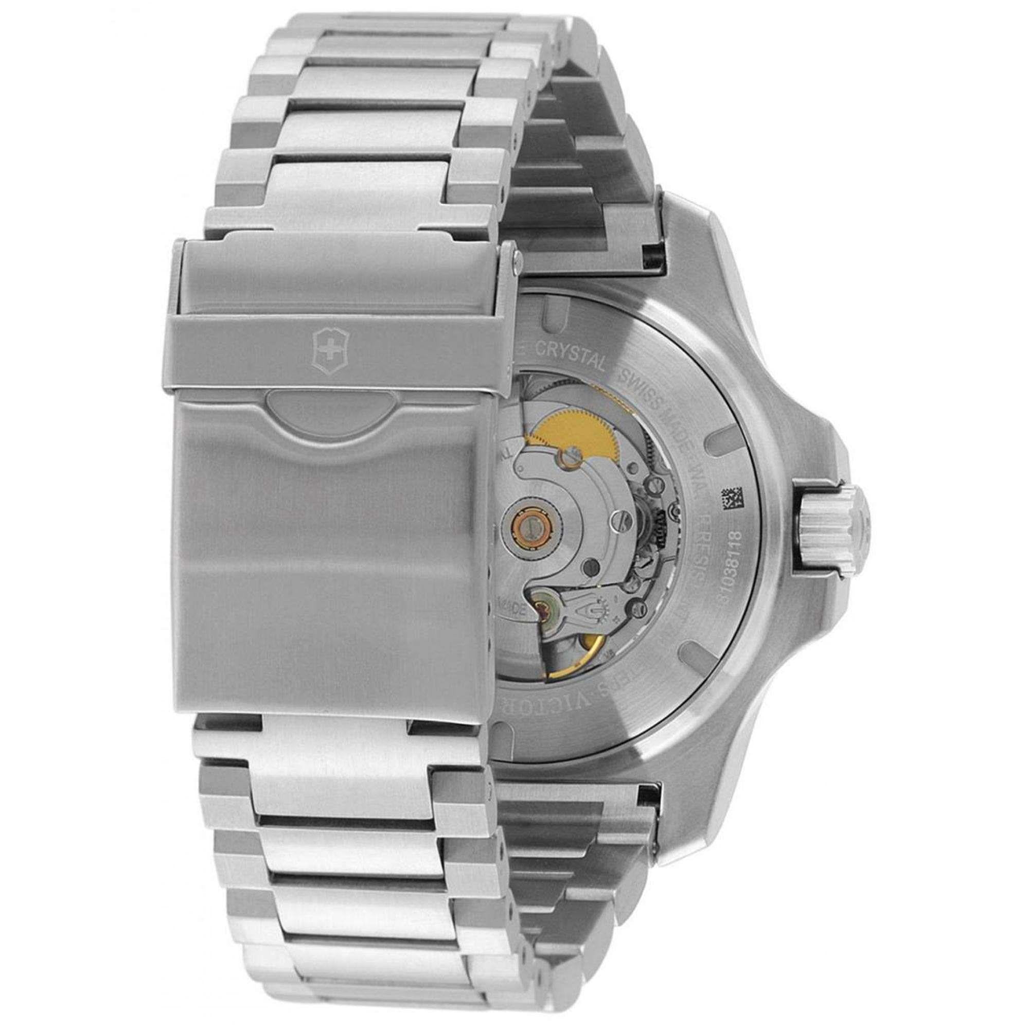 Victorinox I.N.O.X Mechanical Automatic Black Guilloche Dial Men's Watch 241837