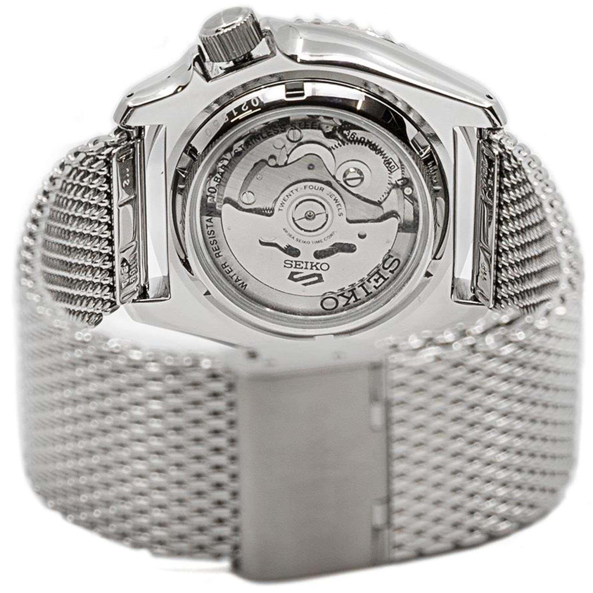 Seiko 5 Sports Automatic Cream Dial Milanese Bracelet Men's Watch SRPD67K1