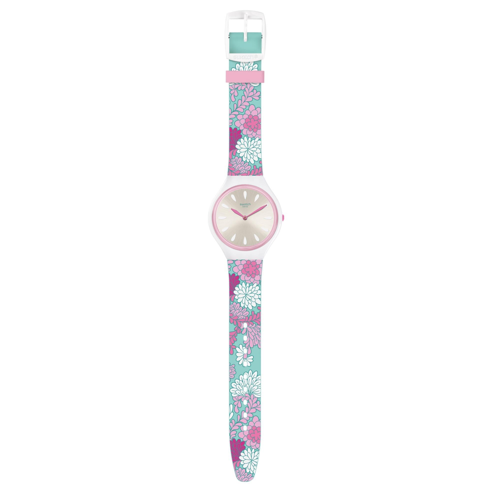 Swatch Skinpivoine Pink Dial Ladies Watch SVOZ100