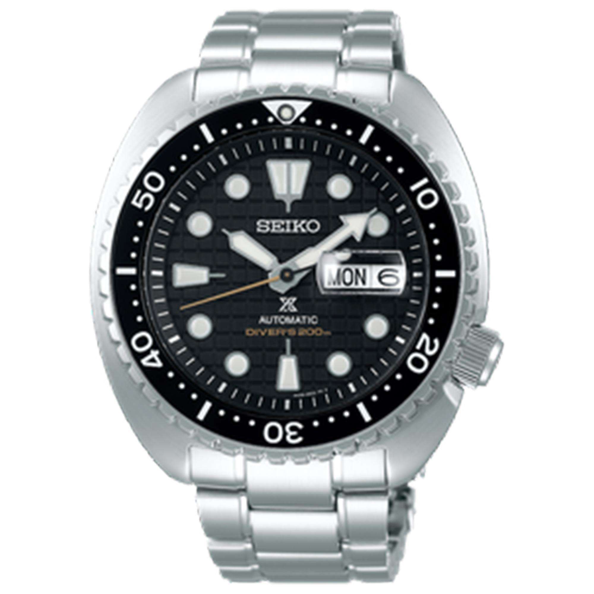 Seiko Prospex King Turtle Automatic Black Dial Stainless Steel Bracelet Men's Watch SRPE03K1