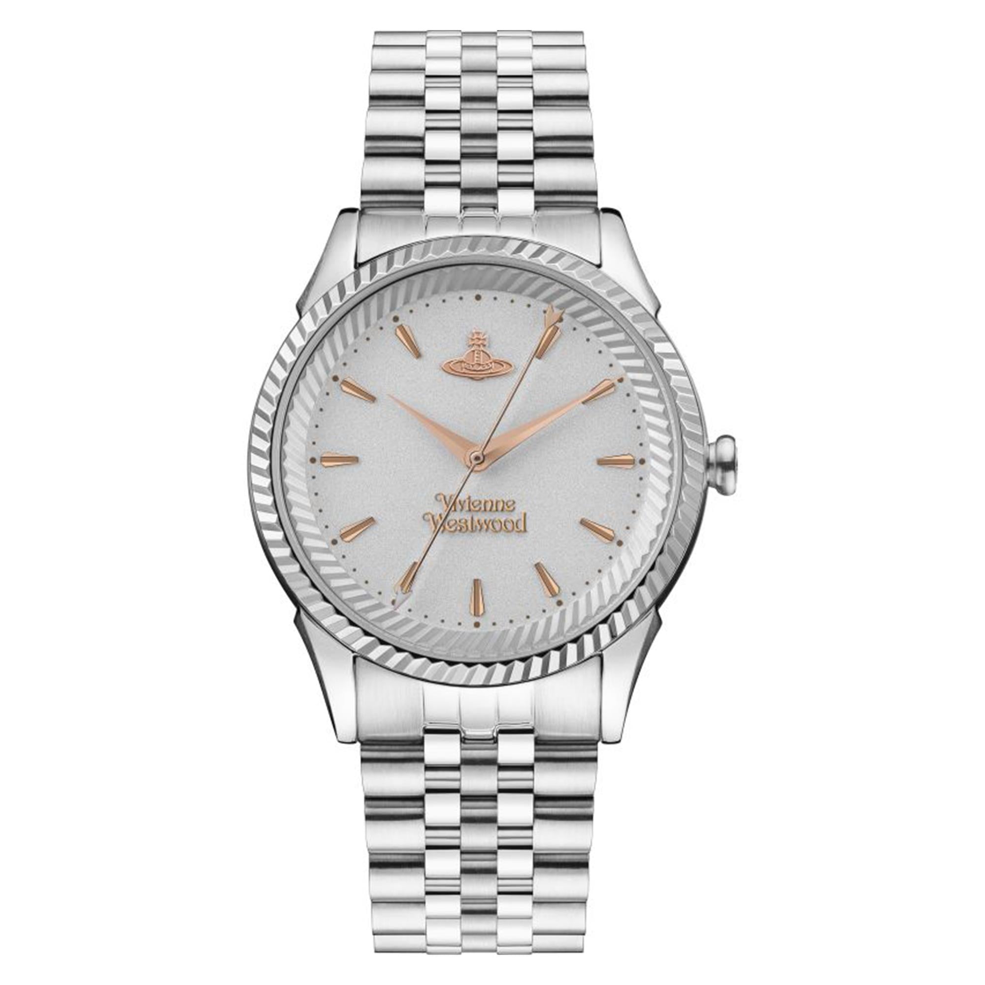 Vivienne Westwood Seymour Quartz Silver Dial Silver Stainless Steel Bracelet Ladies Watch VV240SLSL
