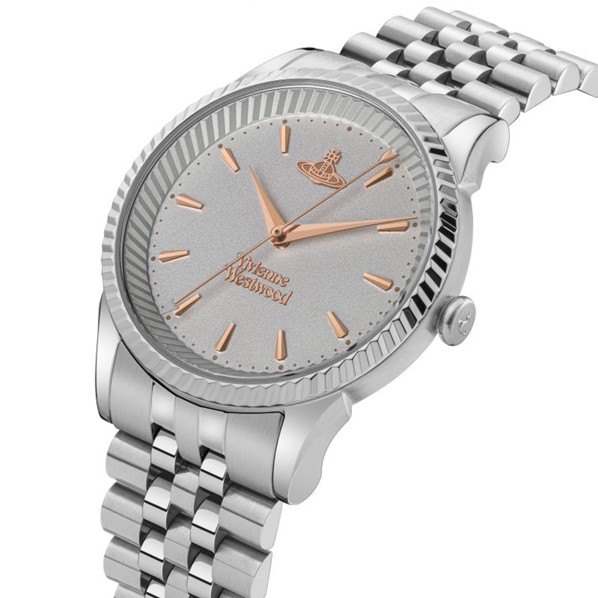Vivienne Westwood Seymour Quartz Silver Dial Silver Stainless Steel Bracelet Ladies Watch VV240SLSL