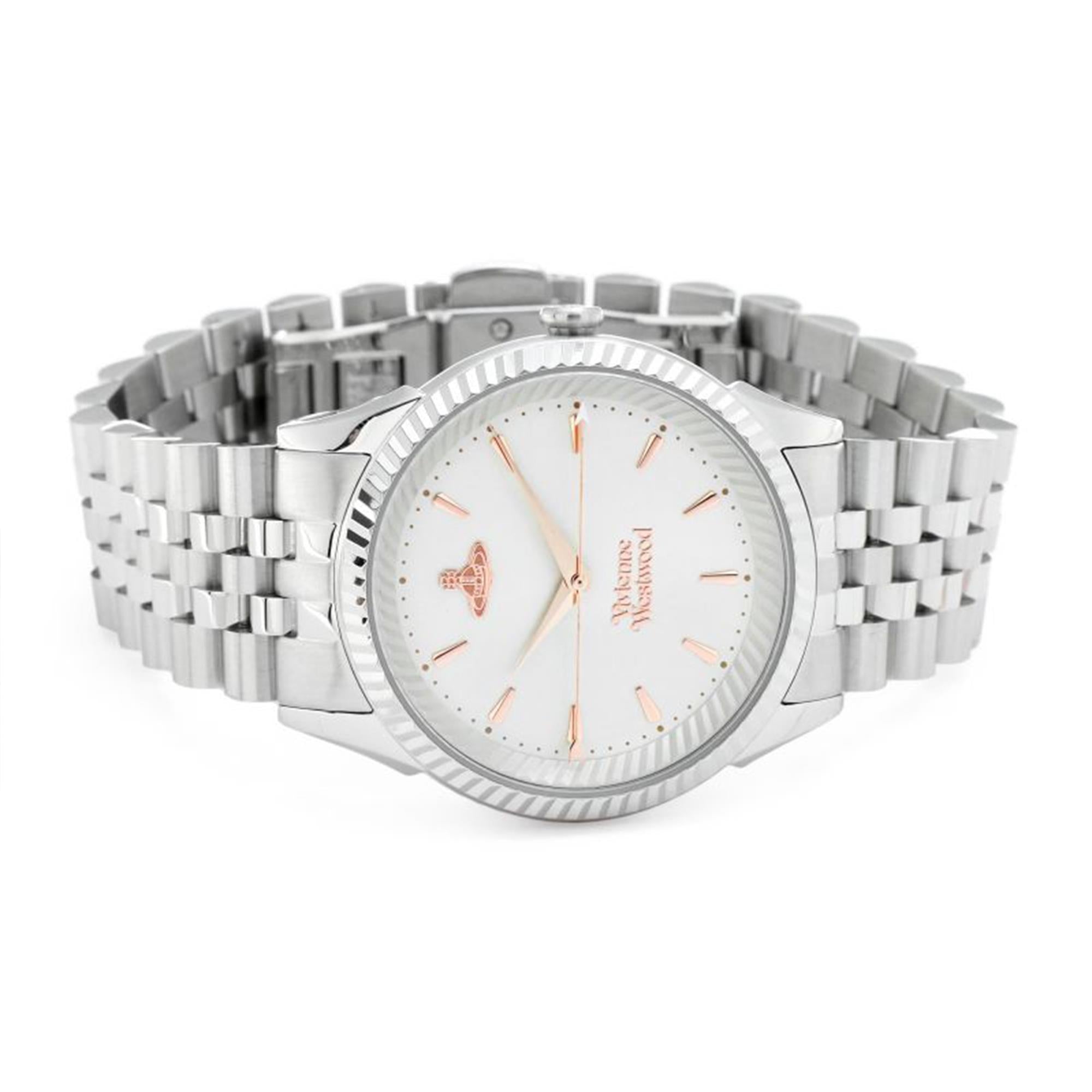 Vivienne Westwood Seymour Quartz Silver Dial Silver Stainless Steel Bracelet Ladies Watch VV240SLSL