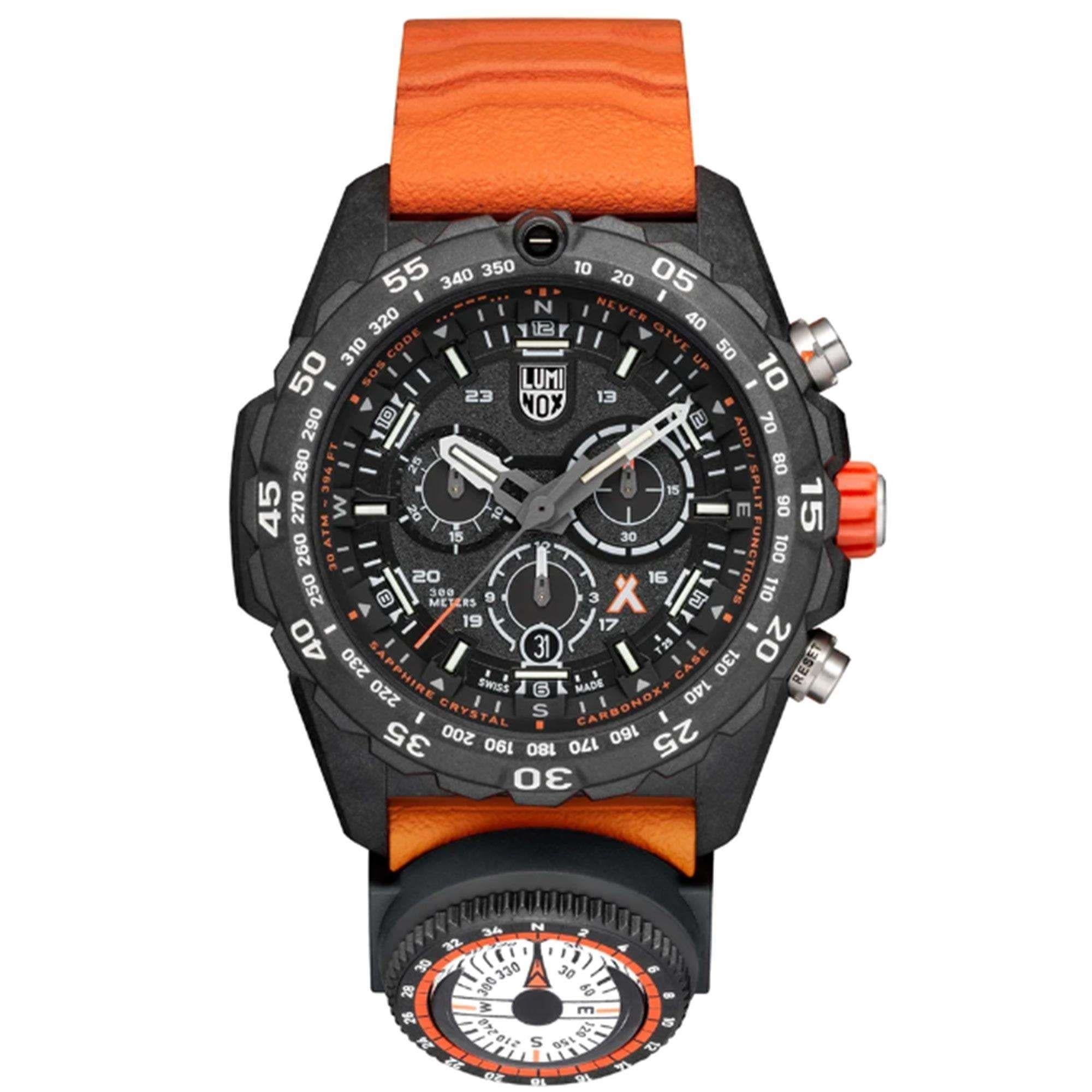 Luminox x Bear Grylls Survival MASTER 3749 Series Quartz Black Dial Rubber Strap Men's Watch XB.3749
