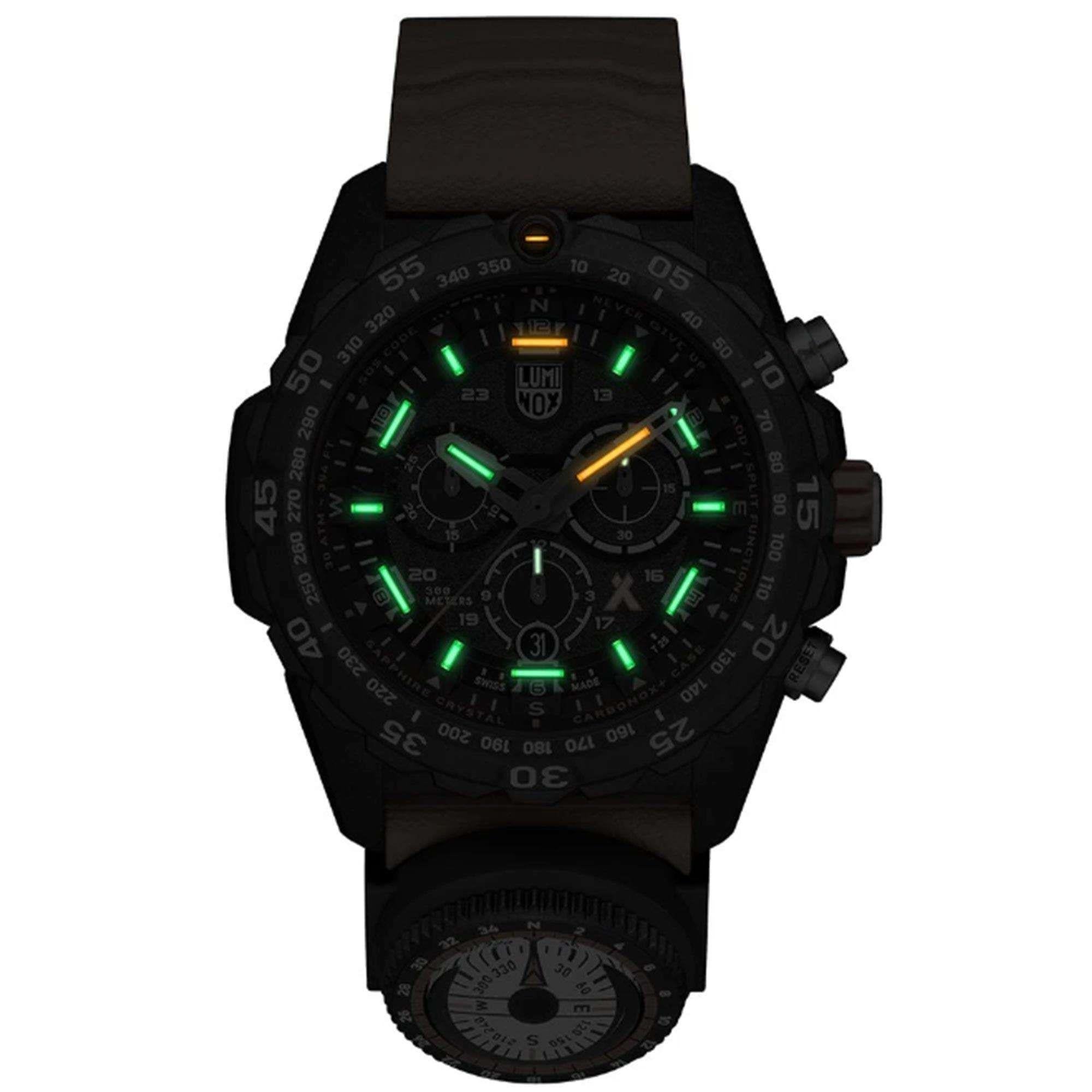 Luminox x Bear Grylls Survival MASTER 3749 Series Quartz Black Dial Rubber Strap Men's Watch XB.3749