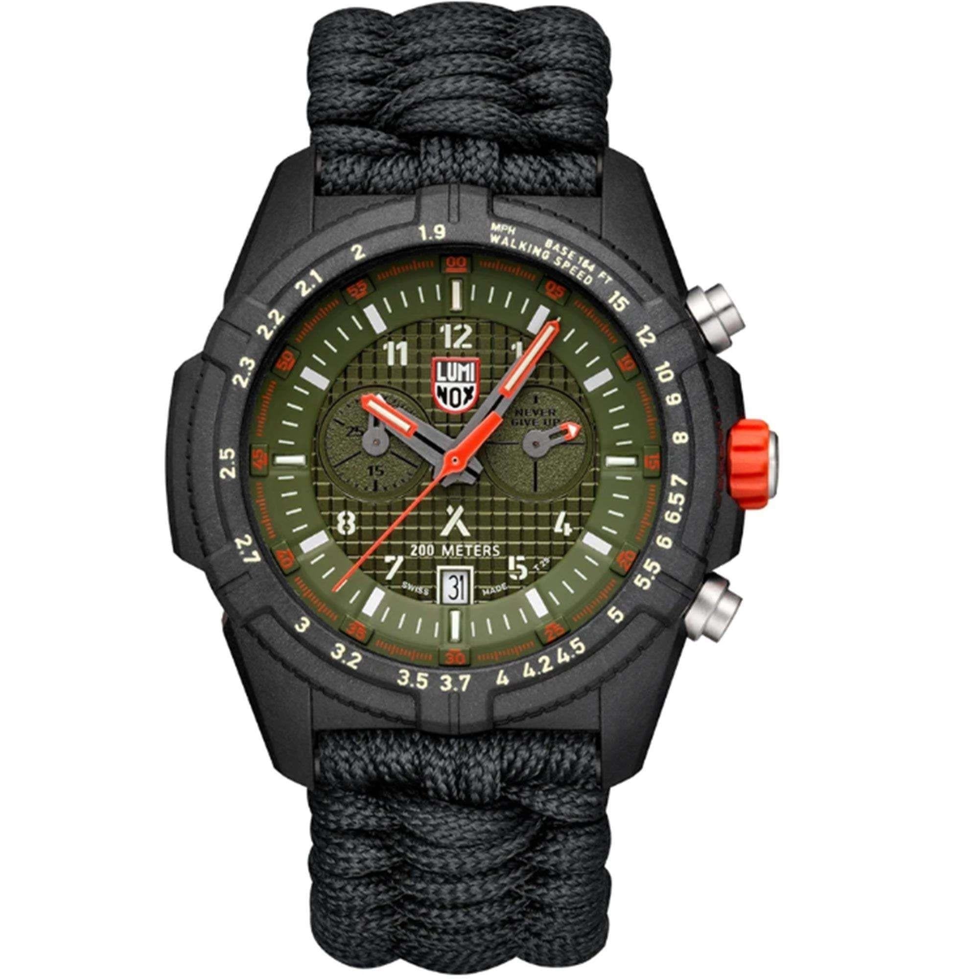 Luminox Bear Grylls Survival Land Series Quartz Green Dial Black Textile Strap Men's Watch XB.3797.KM