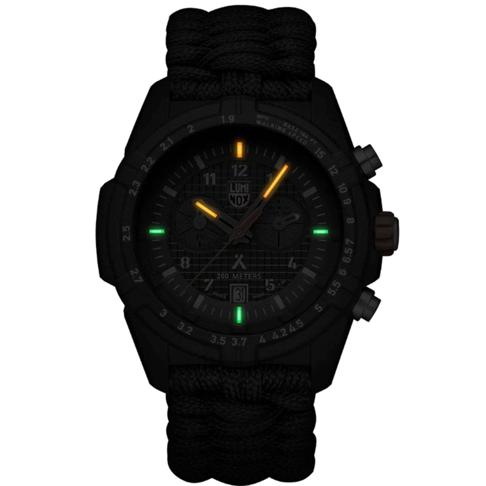 Luminox Bear Grylls Survival Land Series Quartz Green Dial Black Textile Strap Men's Watch XB.3797.KM