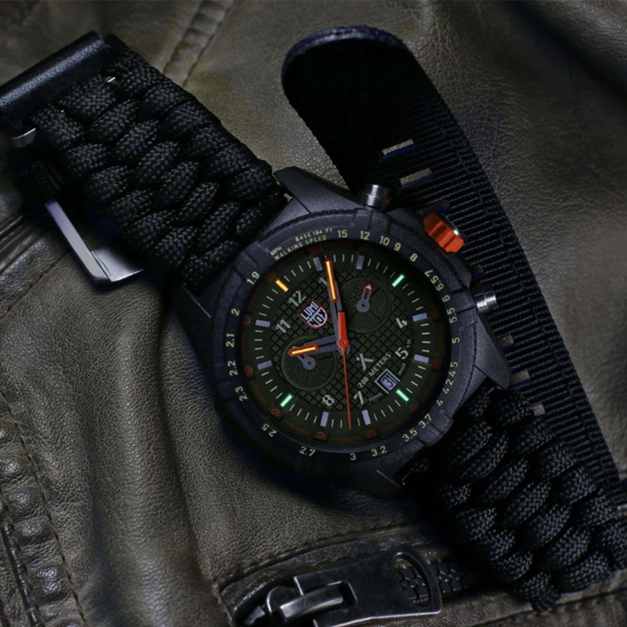 Luminox Bear Grylls Survival Land Series Quartz Green Dial Black Textile Strap Men's Watch XB.3797.KM