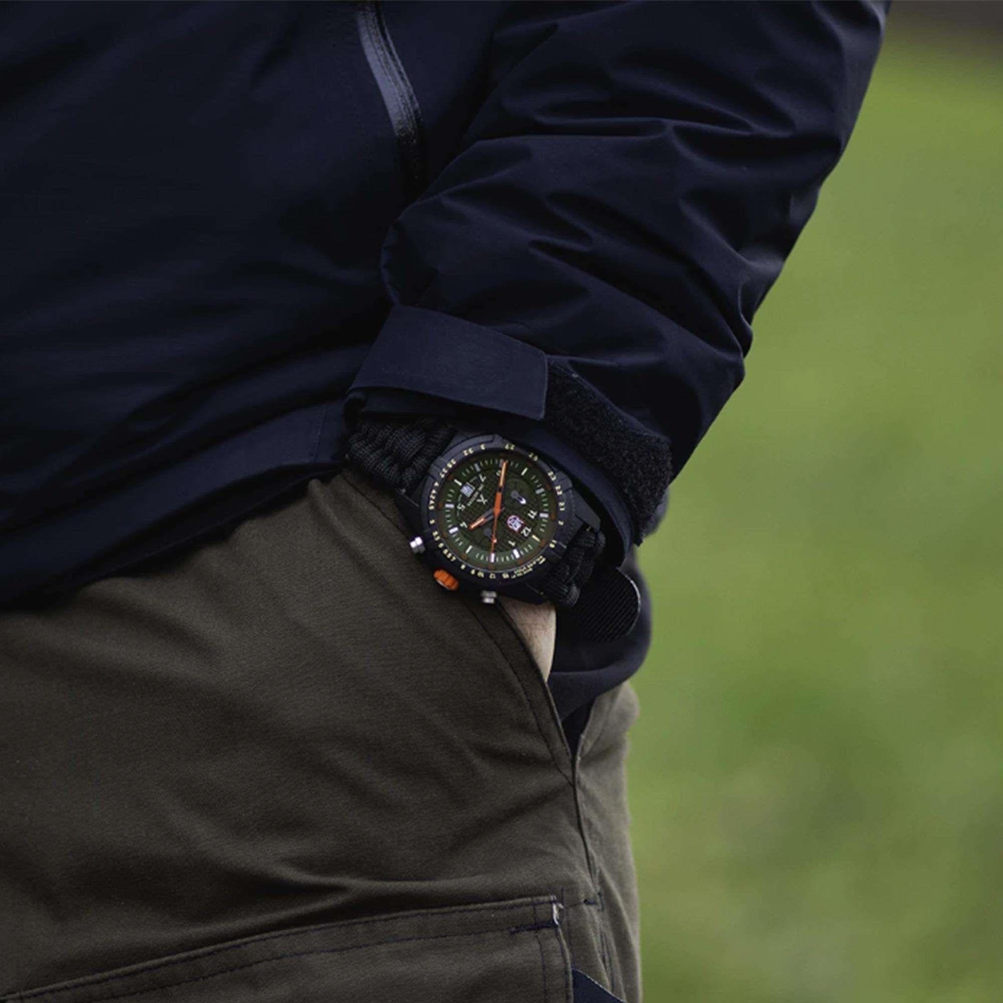 Luminox Bear Grylls Survival Land Series Quartz Green Dial Black Textile Strap Men's Watch XB.3797.KM