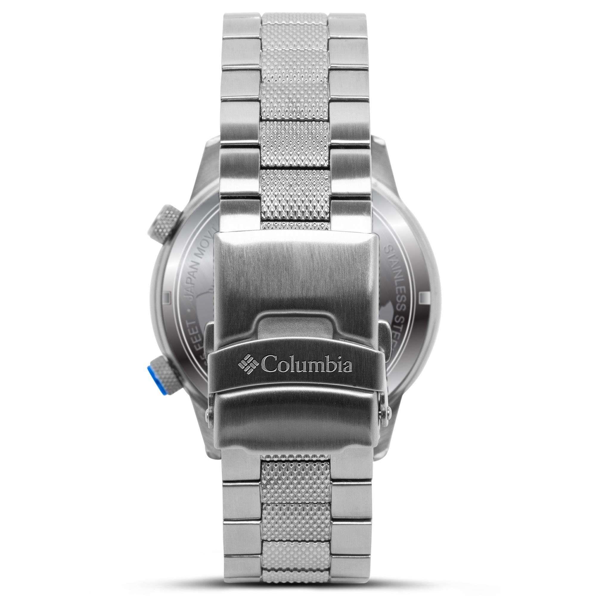 Columbia Outbacker Quartz Black Dial Silver Stainless Steel Bracelet Men's Watch CSC01-005