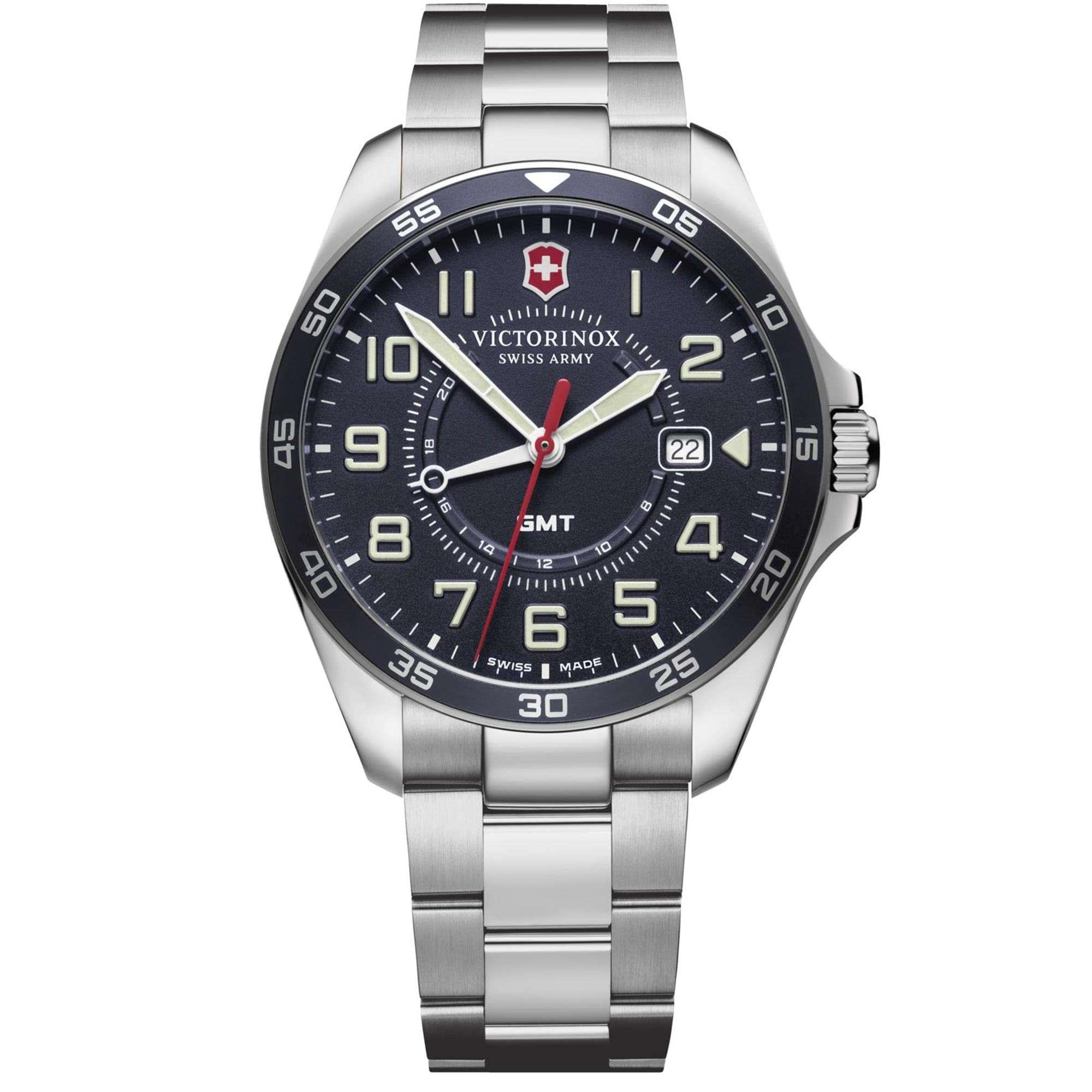 Victorinox Field Force 42mm Blue Dial Steel Mens Quartz Watch 241896