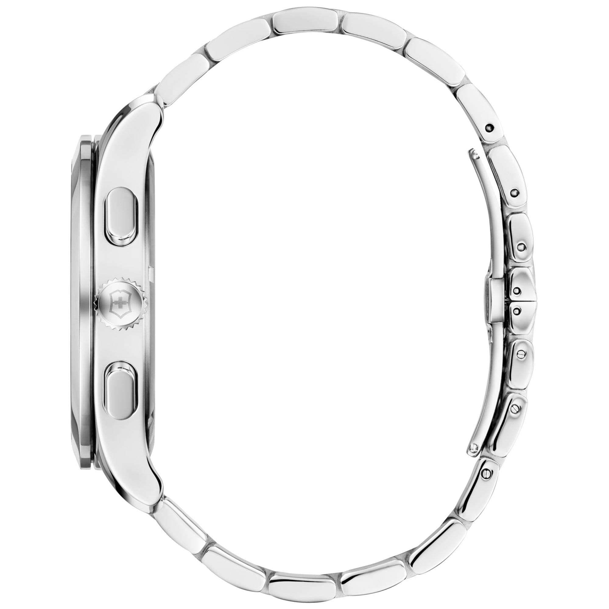 Victorinox Swiss Army Alliance Chronograph Blue Dial Silver Stainless Steel Bracelet Men's Watch 241746