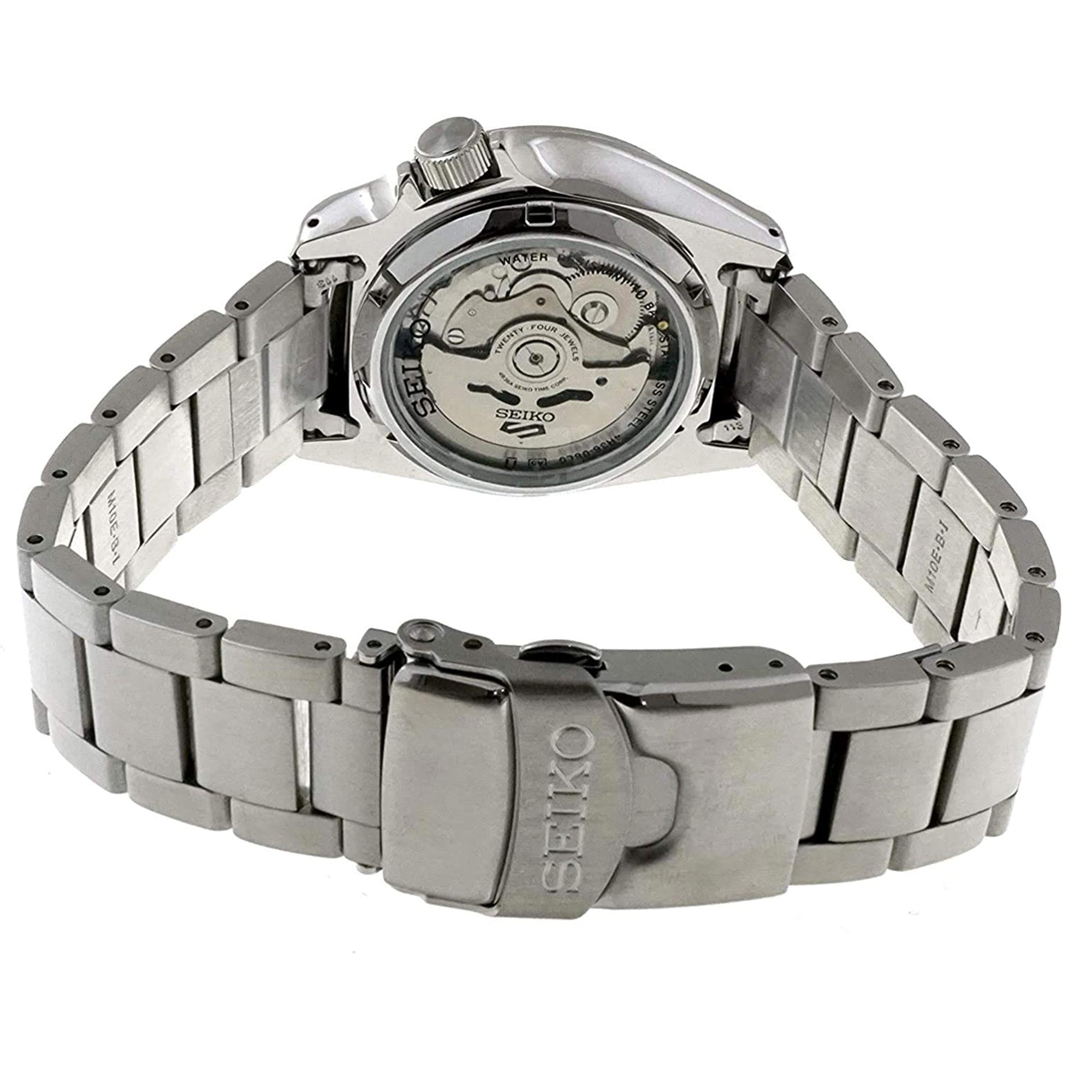 Seiko 5 Sports Solid Boy Automatic Grey Dial Silver Steel Men's Watch SRPE51K1