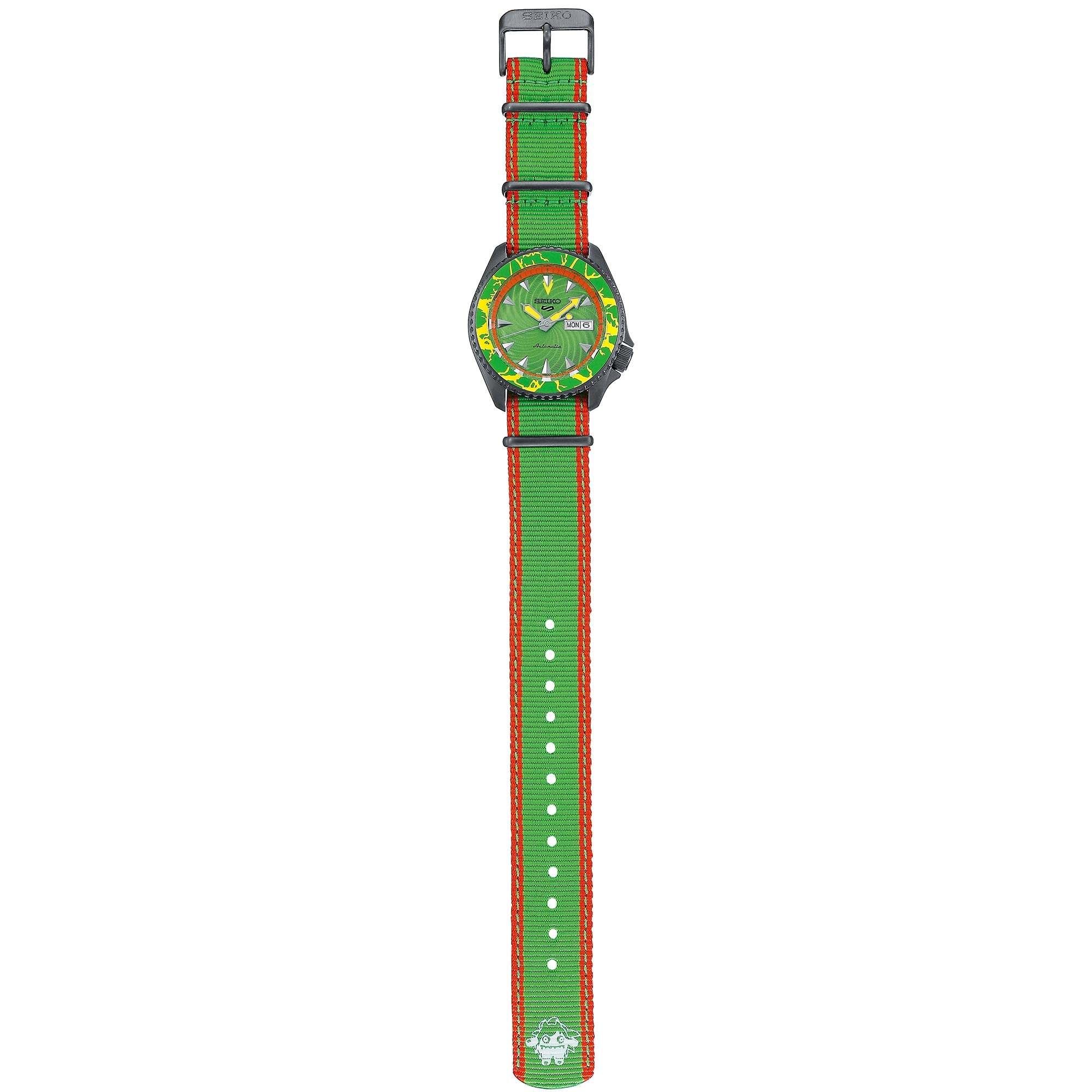 Seiko 5 Sports Street Fighter Blanka Green Dial Green Strap Automatic SRPF23K1