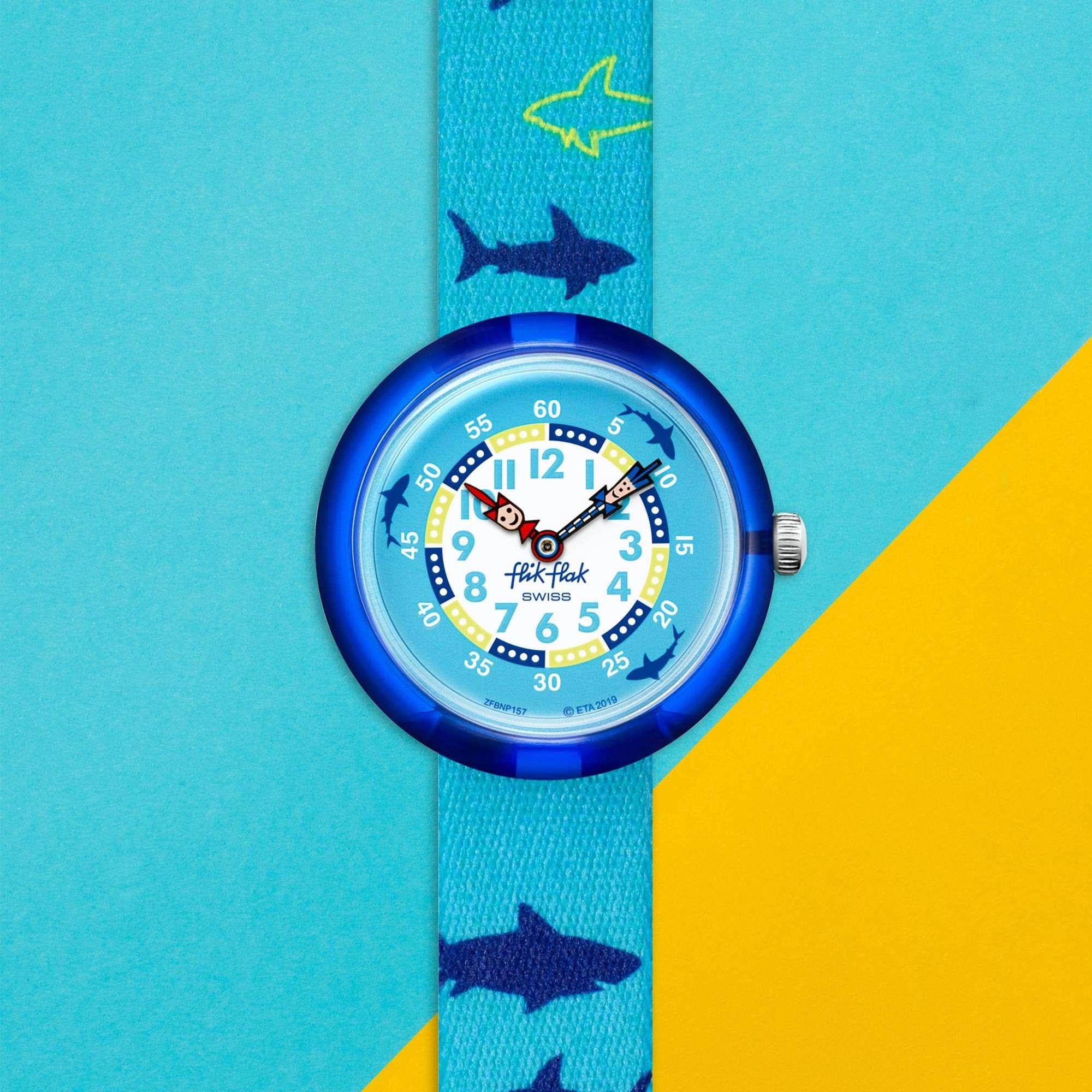 Flik Flak Story Time Sharkism Quartz Kid's Watch FBNP157