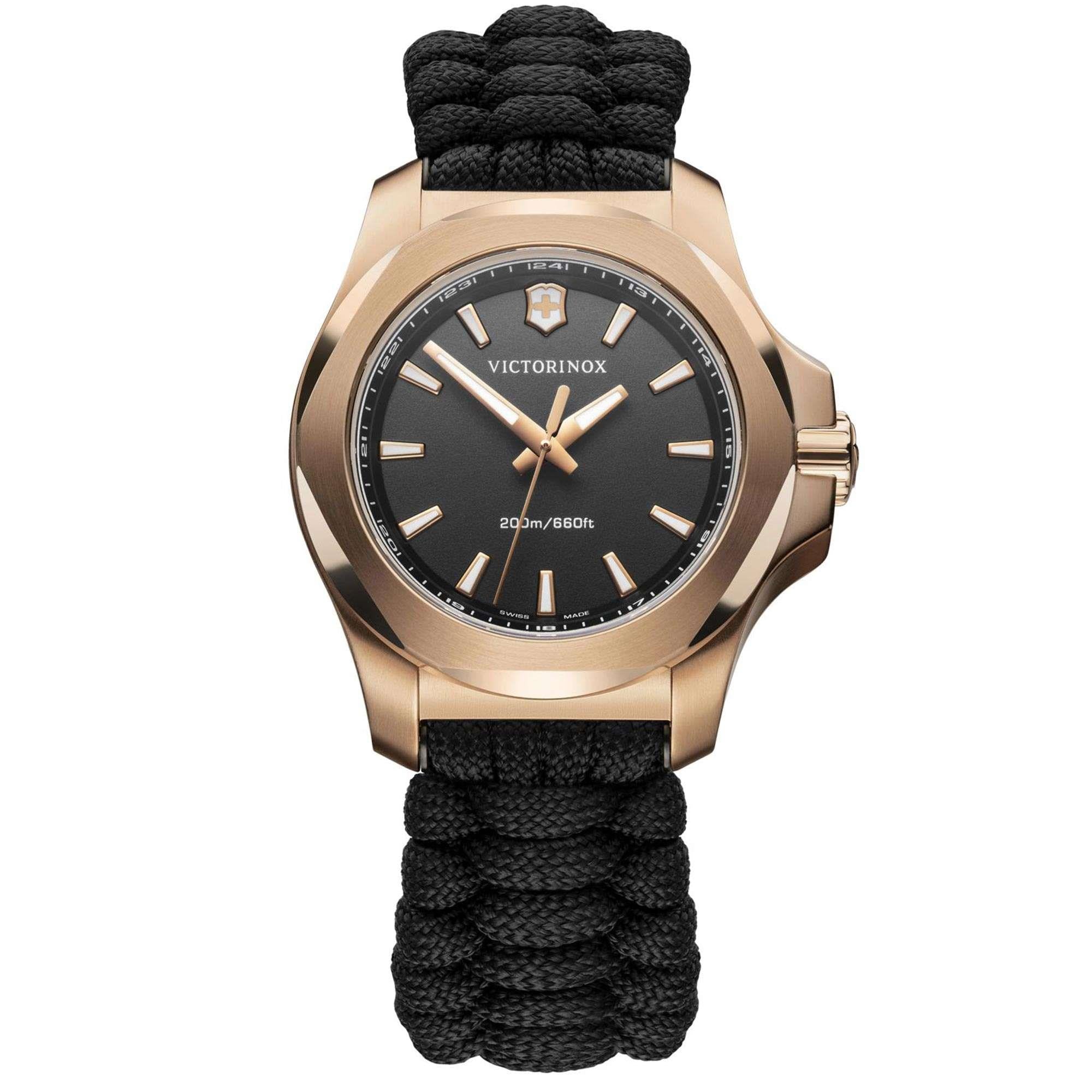Victorinox I.N.O.X V Quartz Black Dial Textile Strap Ladies Watch 241880