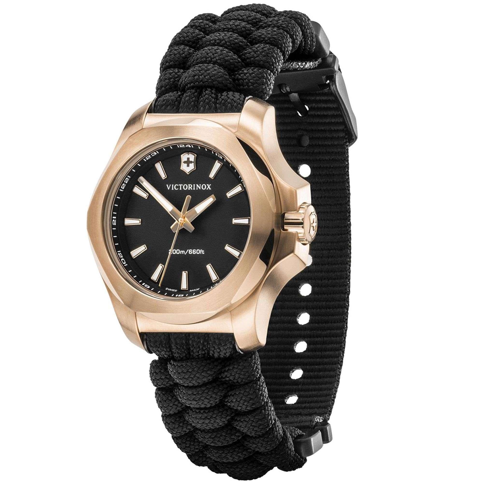 Victorinox I.N.O.X V Quartz Black Dial Textile Strap Ladies Watch 241880