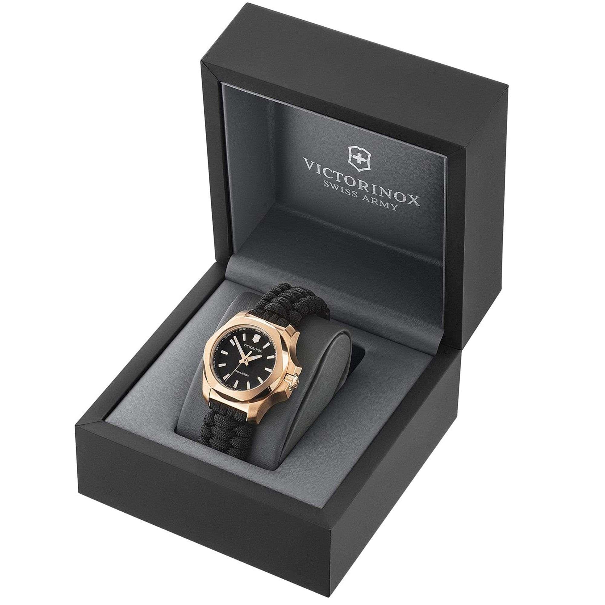 Victorinox I.N.O.X V Quartz Black Dial Textile Strap Ladies Watch 241880