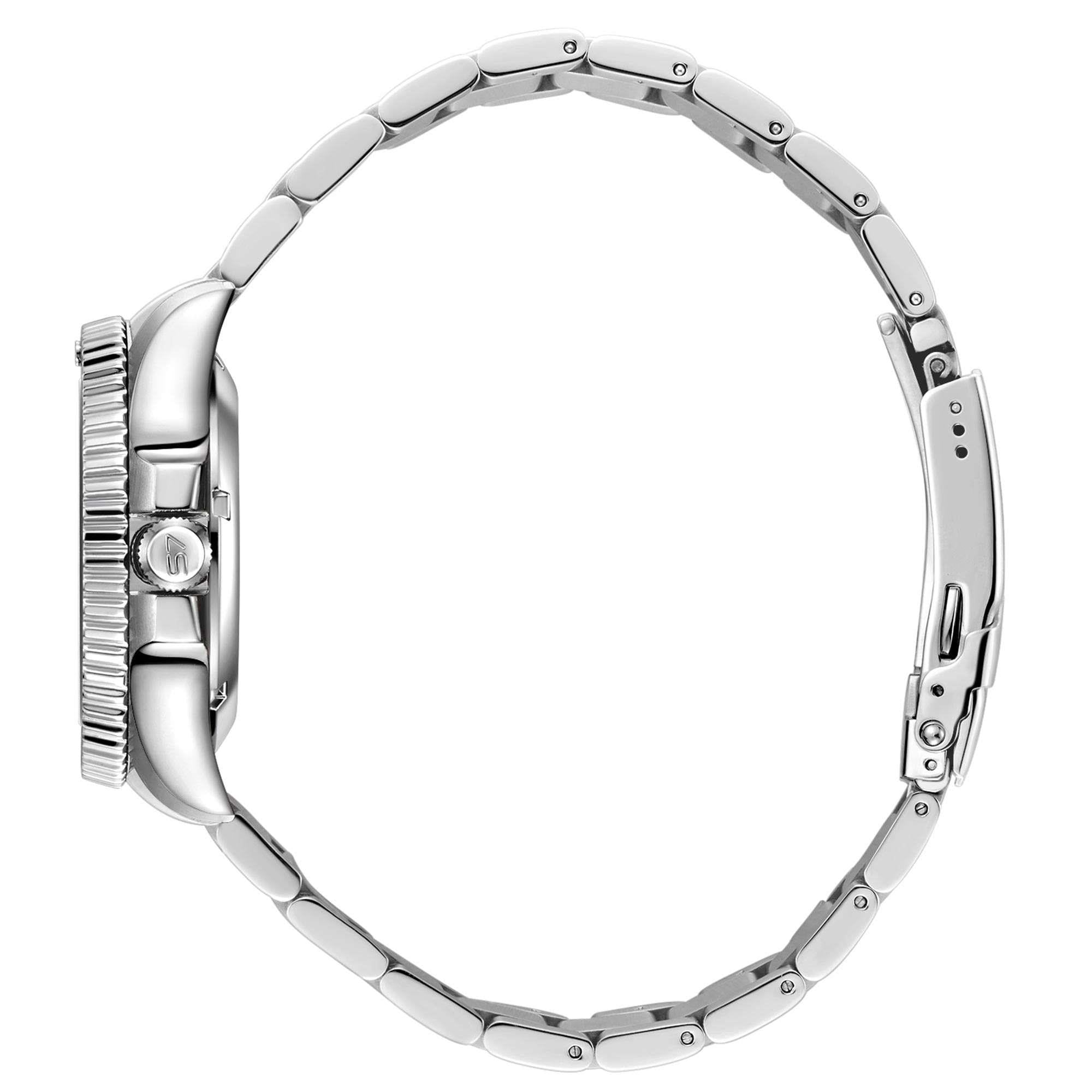 Rotary Super 7 SCUBA 'Pepsi' Automatic Navy Blue Dial Silver Stainless Steel Bracelet Men's Dive Watch S7S004B