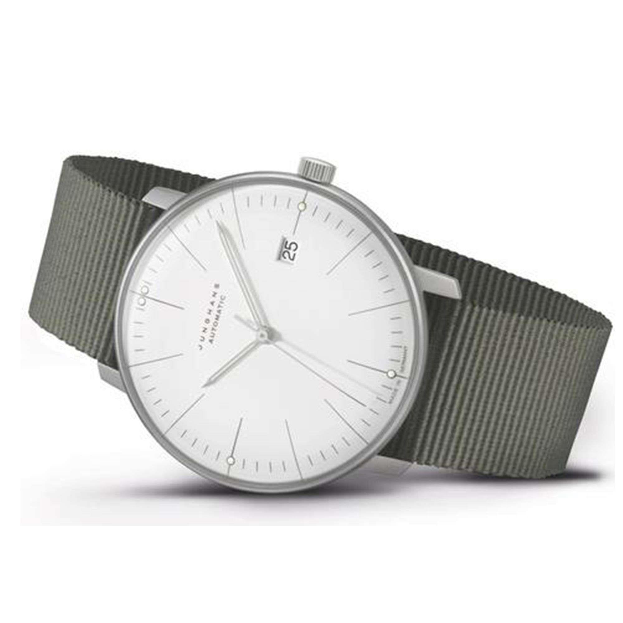 Junghans Max Bill Automatic 027/4001.04 White Dial Textile Strap Men's Watch