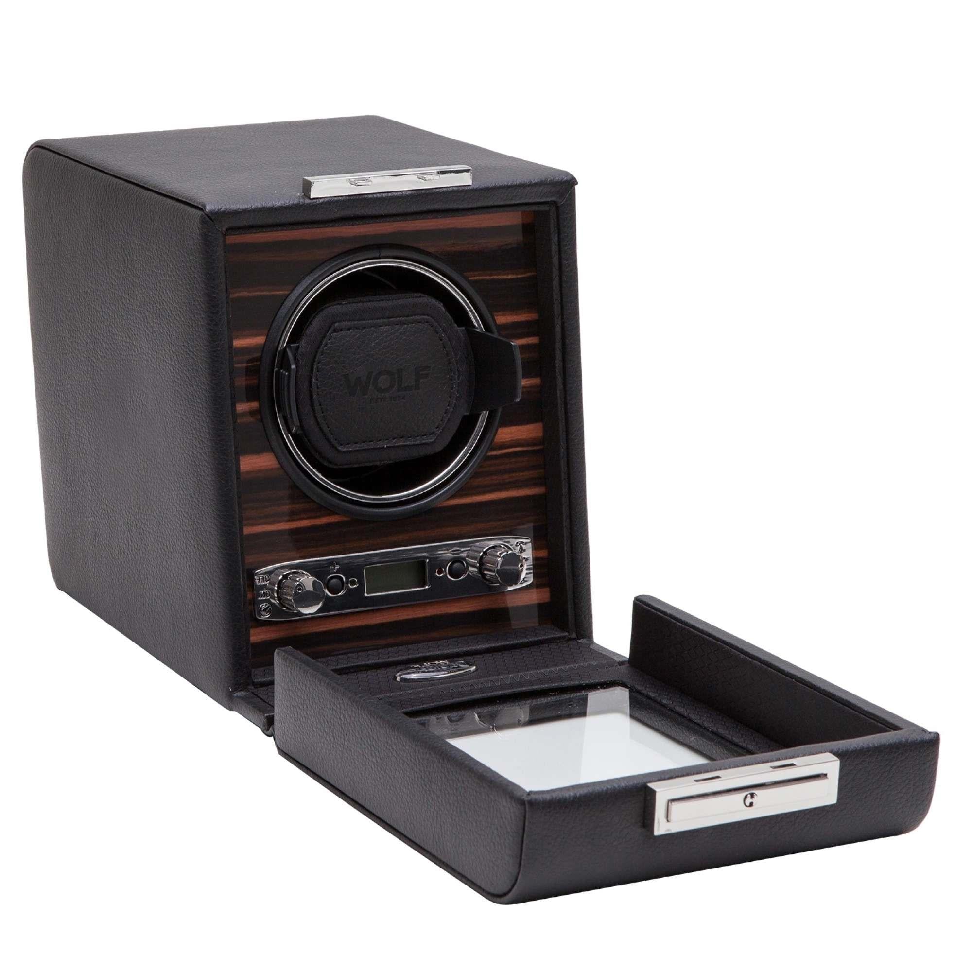 WOLF Roadster Ebony Macassar Single Watch Winder 457056