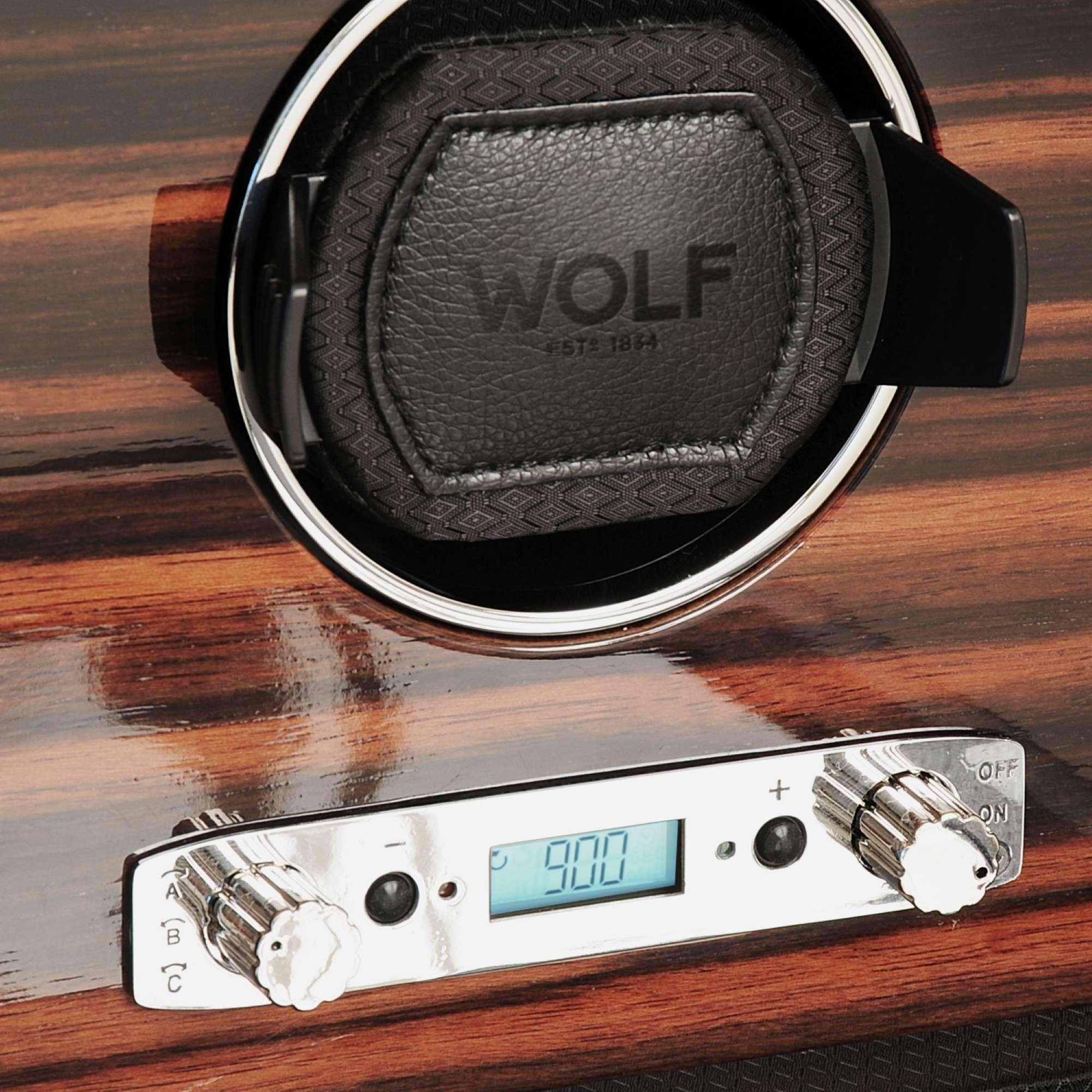 WOLF Roadster Ebony Macassar Single Watch Winder 457056