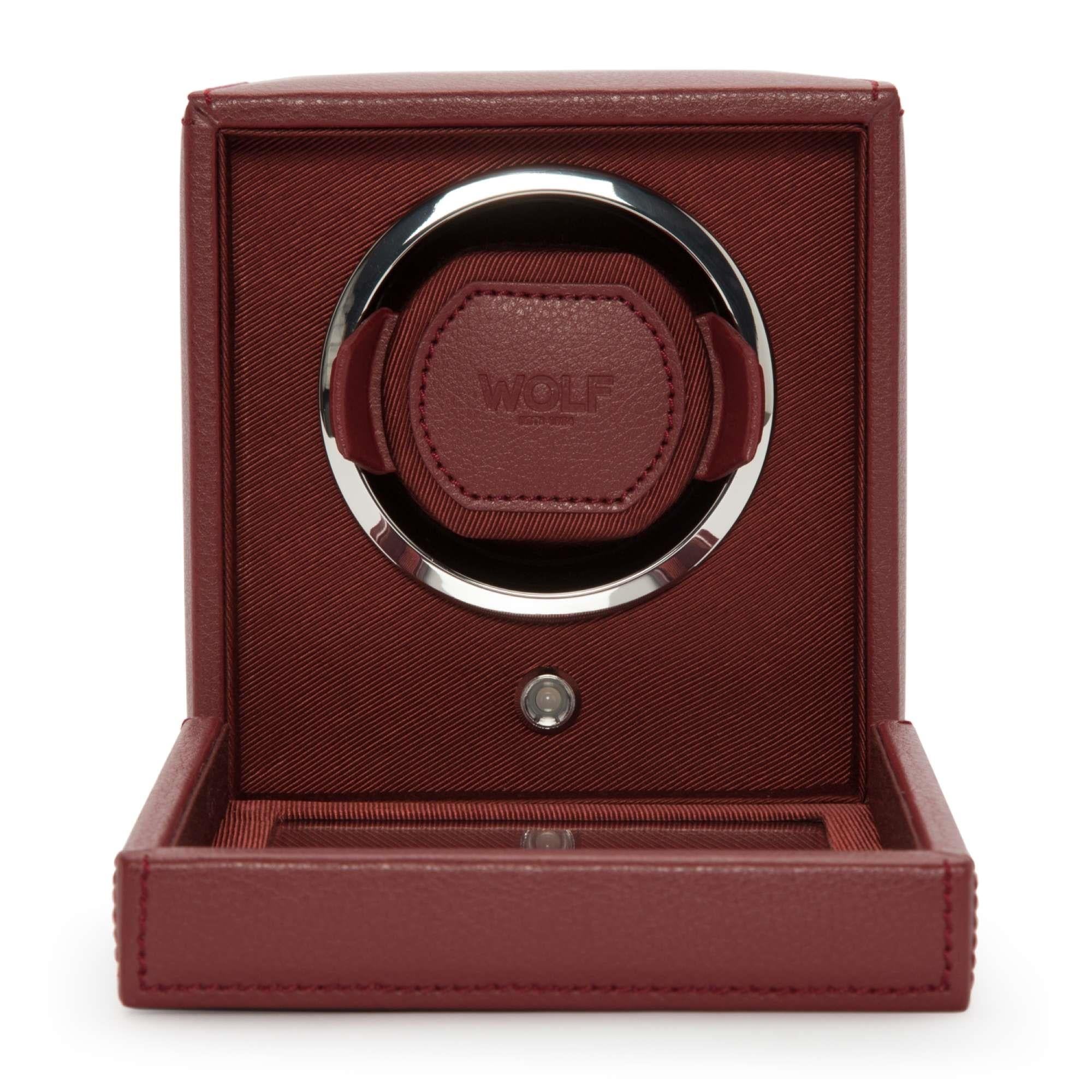 WOLF Cub Bordeaux Single Watch Winder in Vegan Leather 461126