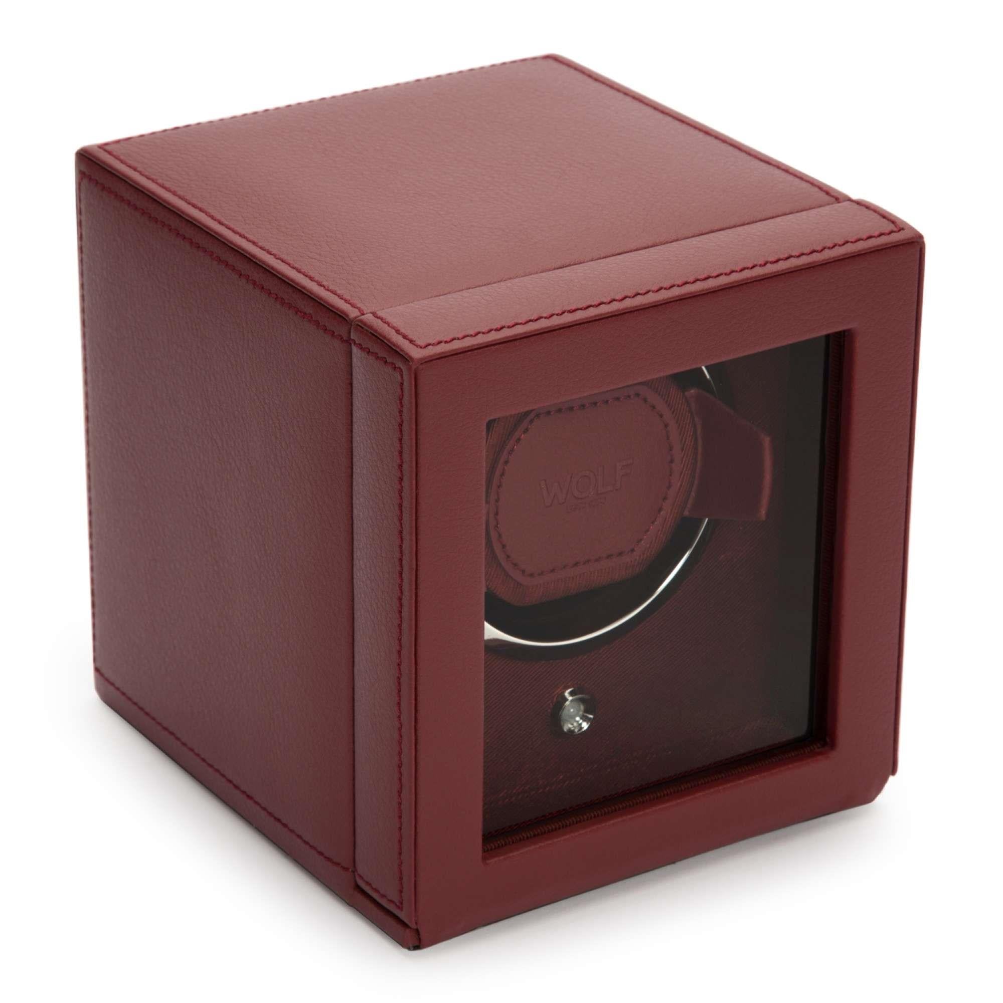 WOLF Cub Bordeaux Single Watch Winder in Vegan Leather 461126