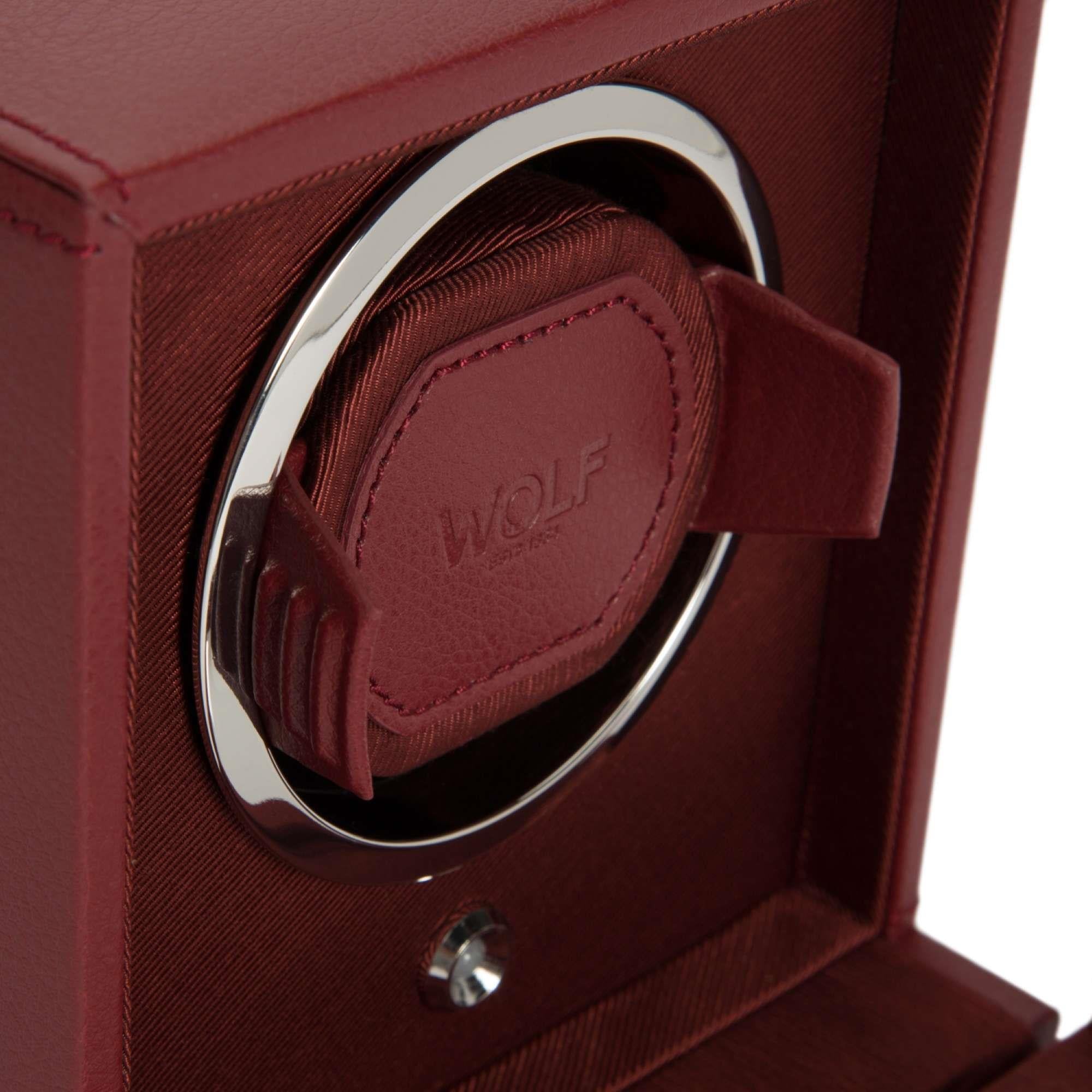 WOLF Cub Bordeaux Single Watch Winder in Vegan Leather 461126