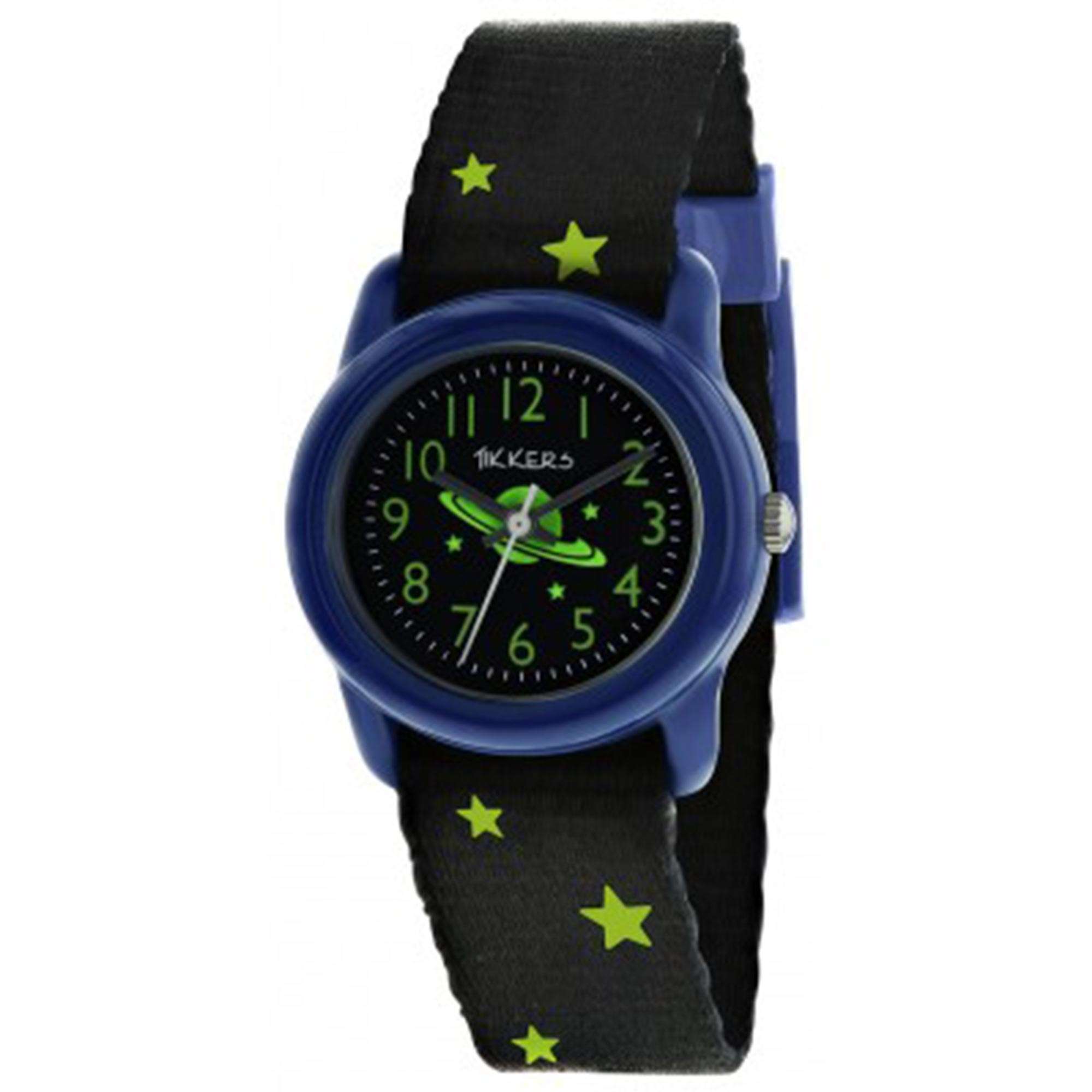 Tikkers Space Quartz Black Dial Canvas Strap Kids Watch Set ATK1033