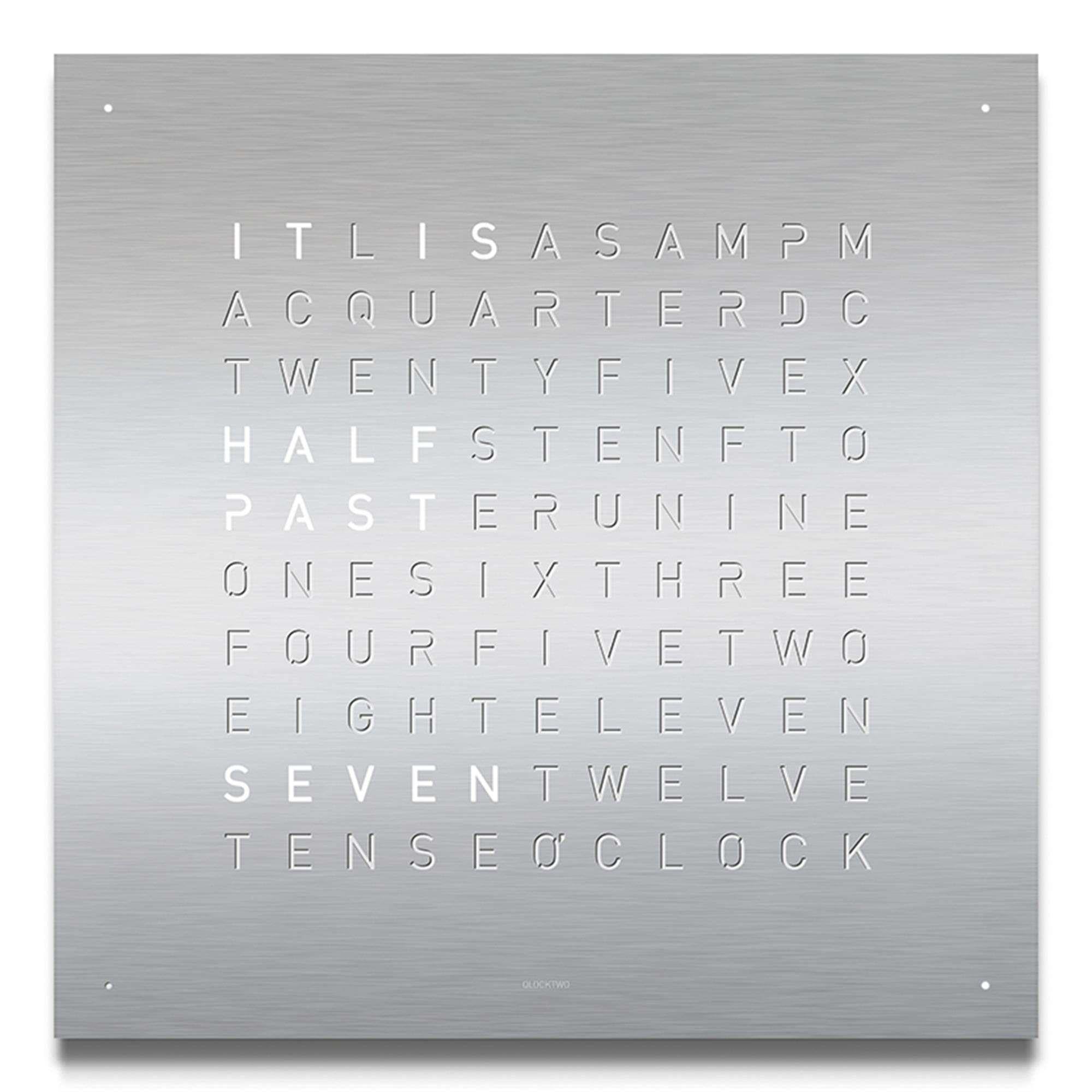 QLOCKTWO Classic Wall Clock Metal QT4ENSS