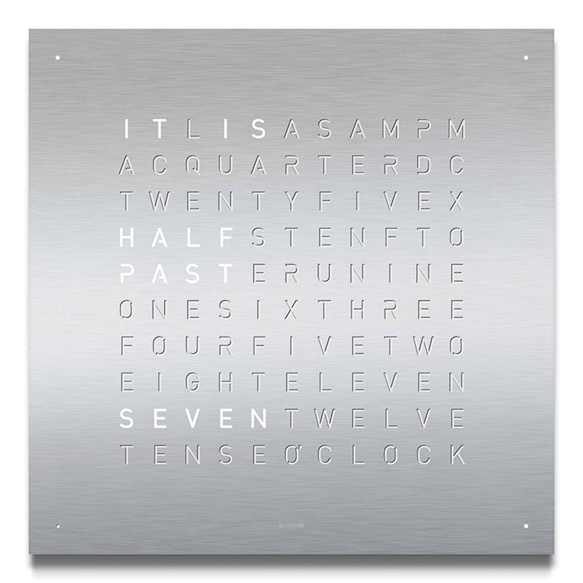 QLOCKTWO Classic Wall Clock Metal QT4ENSS