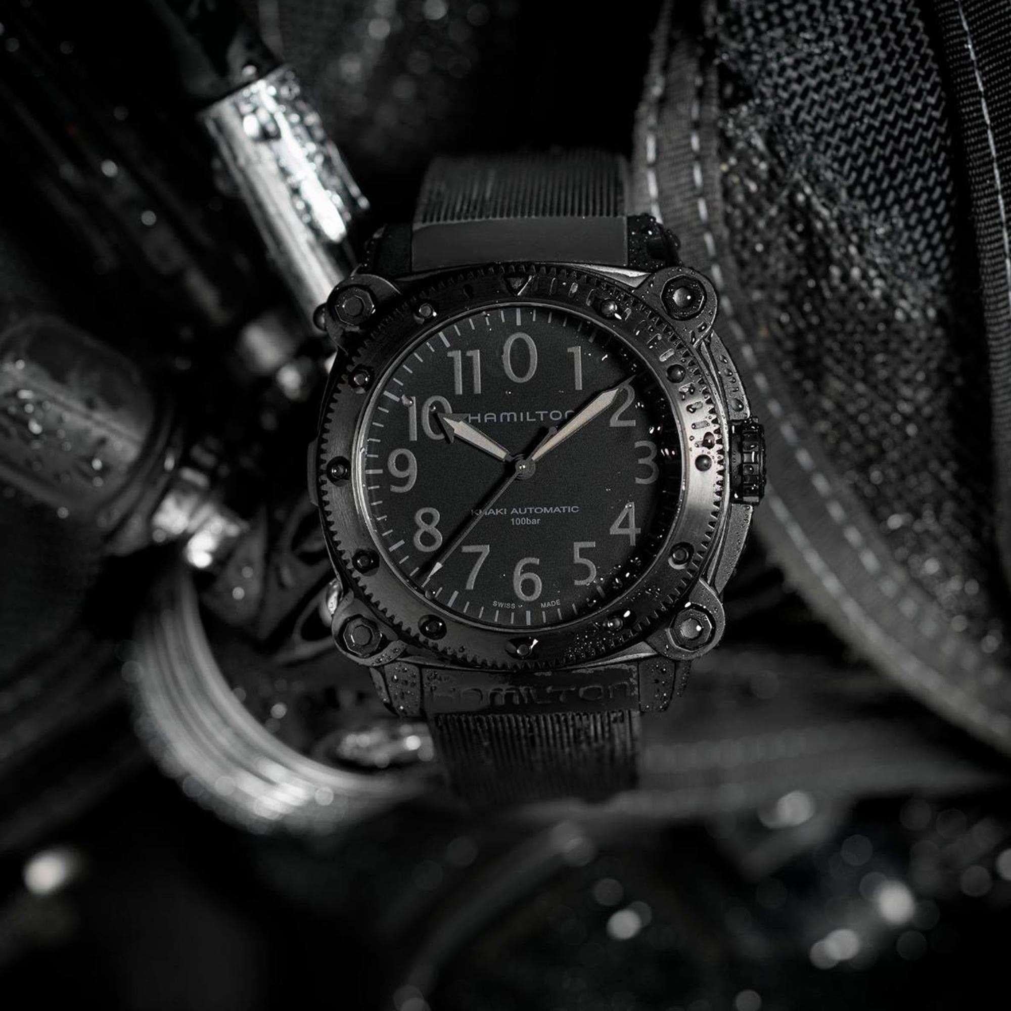 Hamilton Khaki Navy BeLOWZERO Automatic Black Dial Black Silicone Strap Men's Watch H78505330