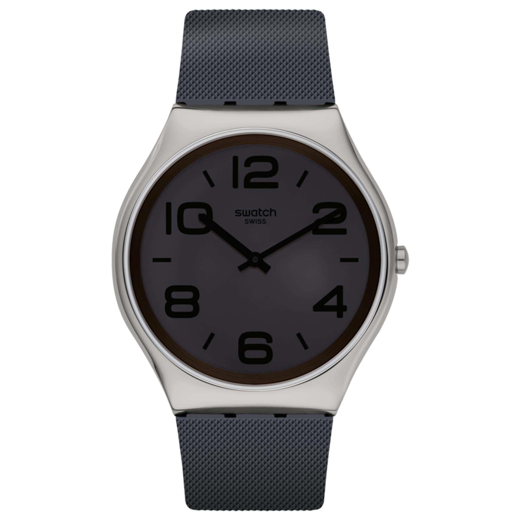 Swatch Day Trick Quartz Grey Dial Rubber Strap Unisex Watch SS07S110