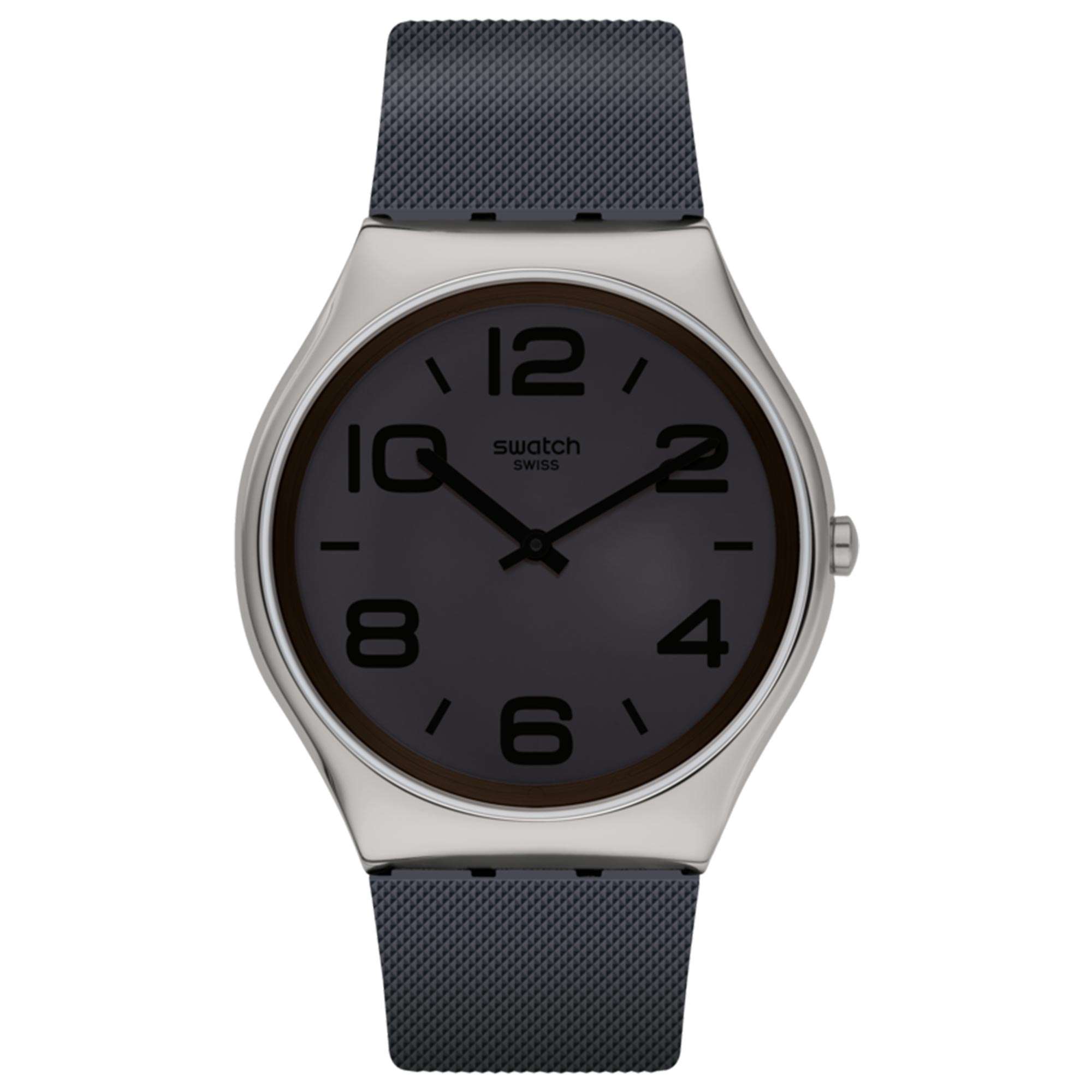 Swatch Day Trick Quartz Grey Dial Rubber Strap Unisex Watch SS07S110