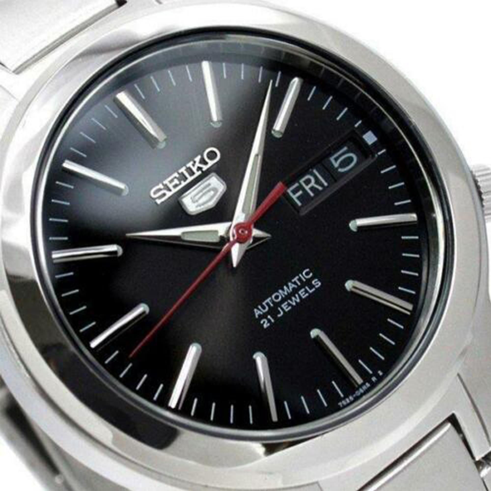 Seiko 5 Automatic Black Dial Stainless Steel Men's Watch SNKA07K1