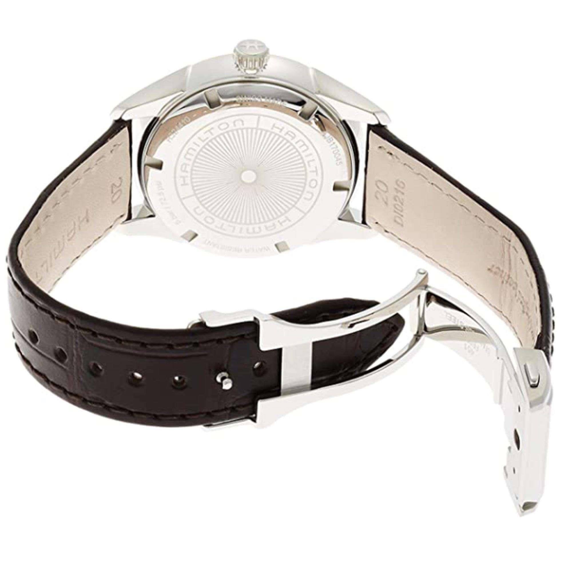 Hamilton Jazzmaster Quartz Silver Dial Brown Leather Strap Men's Watch H32441551