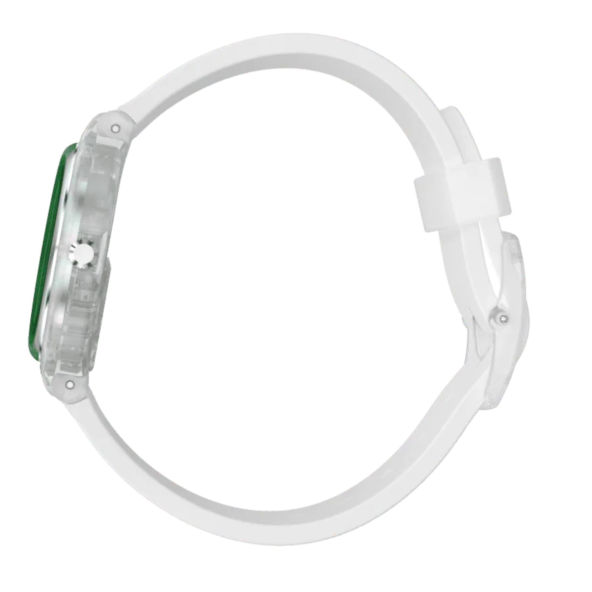 Swatch Ultrarose White Dial Silicone Strap Unisex Watch GE714
