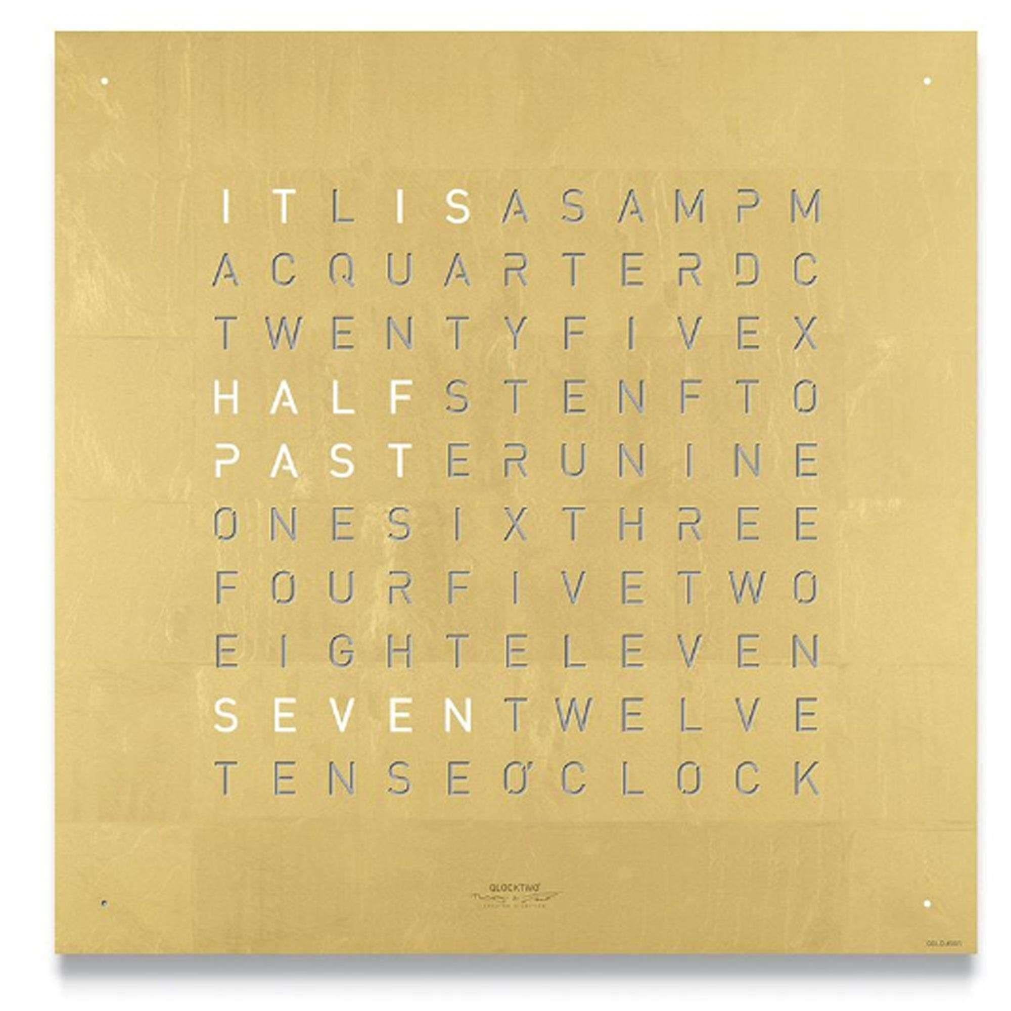 QLOCKTWO Wall Clock Creators Edition Gold QT4ENGD