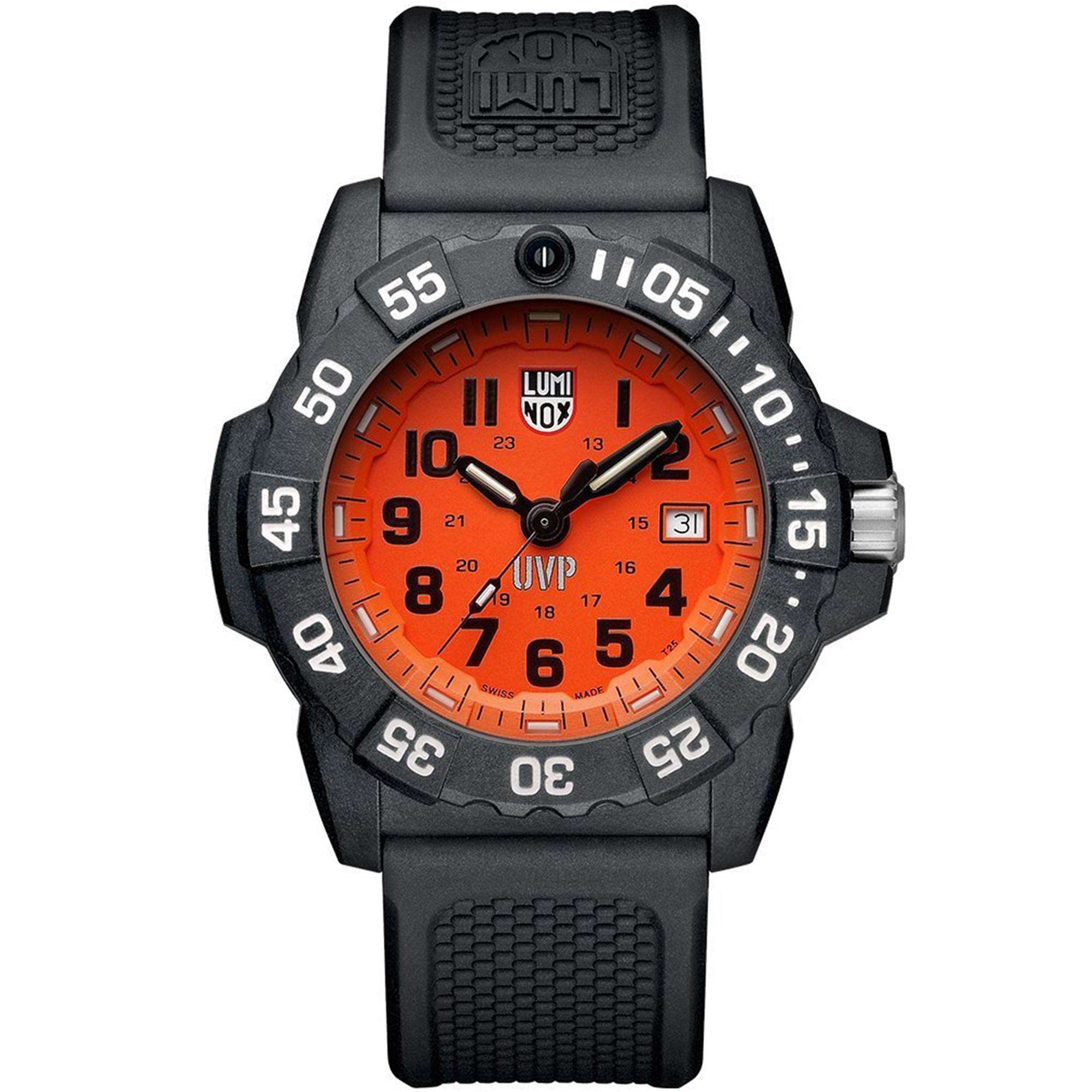 Luminox Scott Cassell Quartz Orange Dial Rubber Strap Men's Watch XS.3509.SC.SET