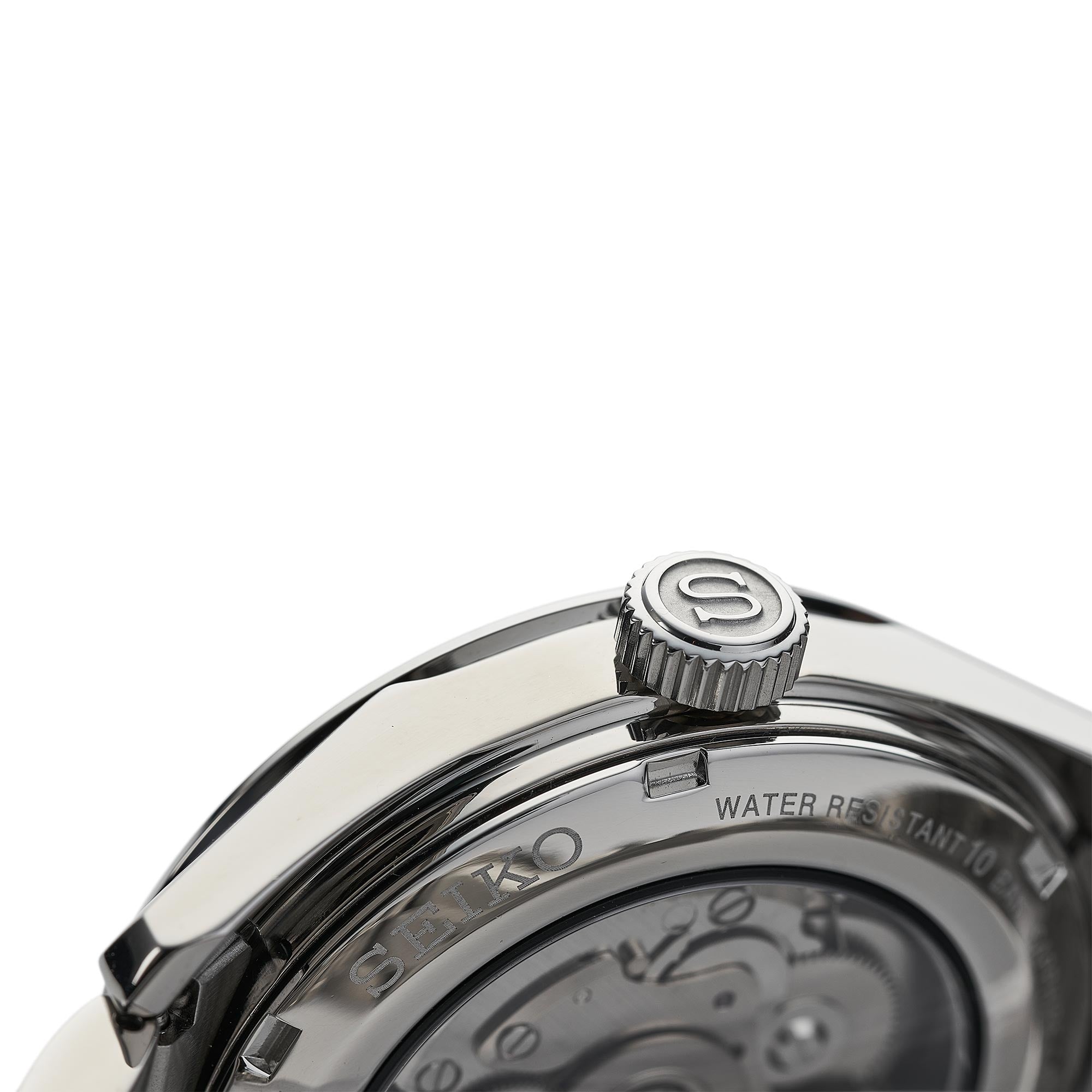 Seiko Presage Sharp Edge Series Automatic Black Dial Silver Stainless Steel Men's Watch SPB203J1