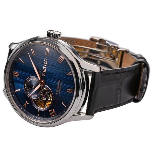 Seiko Presage Japanese Zen Garden 'Sakura By Night' Men's Watch SSA421J1