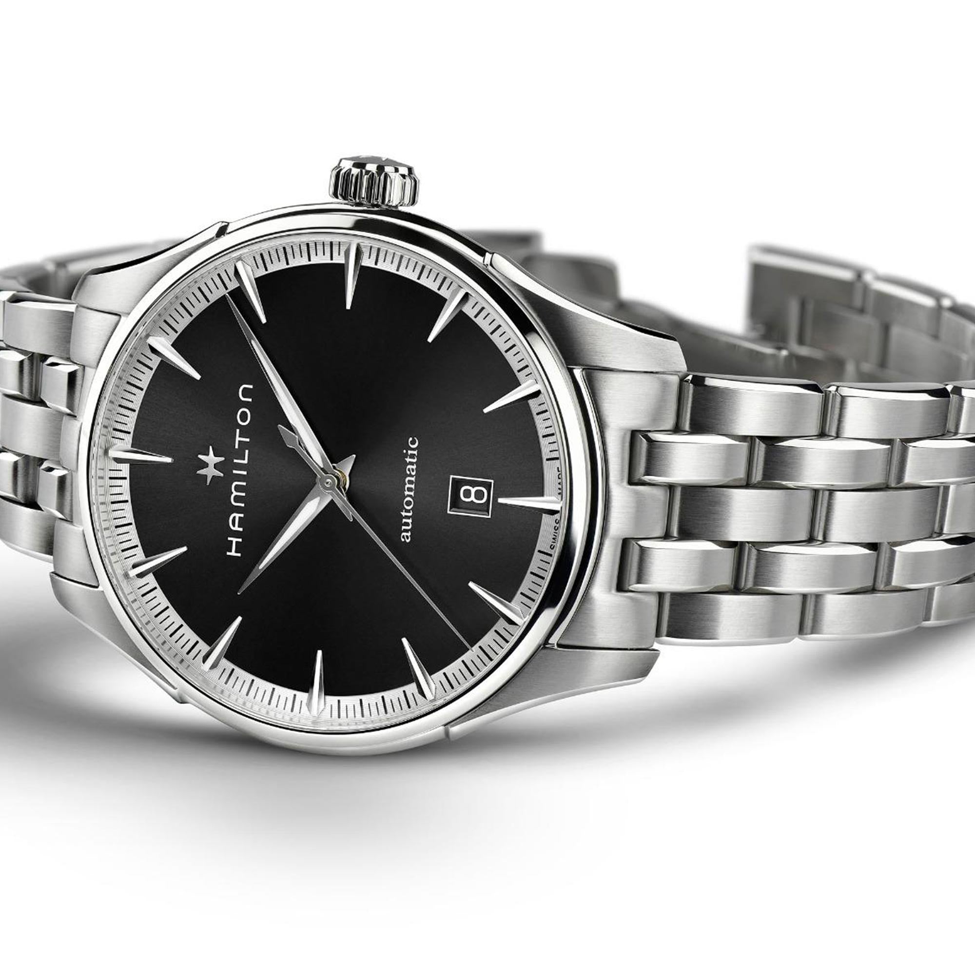 Hamilton Jazzmaster Automatic Black Dial Stainless Steel Bracelet Men's Watch H32475130