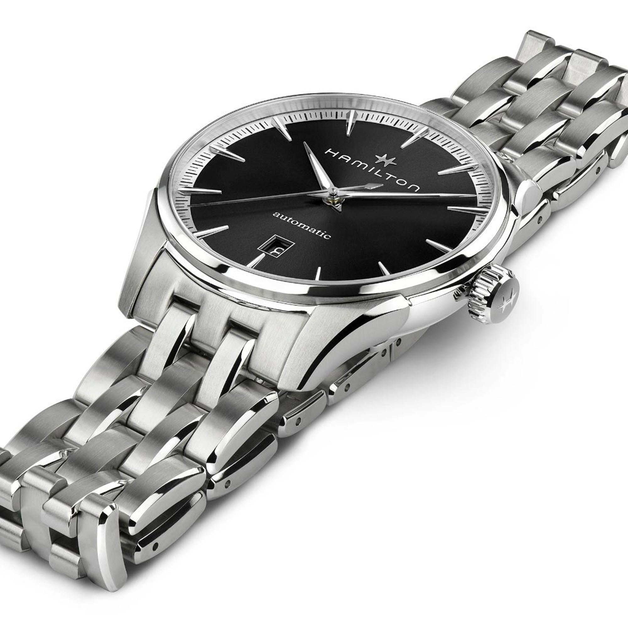 Hamilton Jazzmaster Automatic Black Dial Stainless Steel Bracelet Men's Watch H32475130