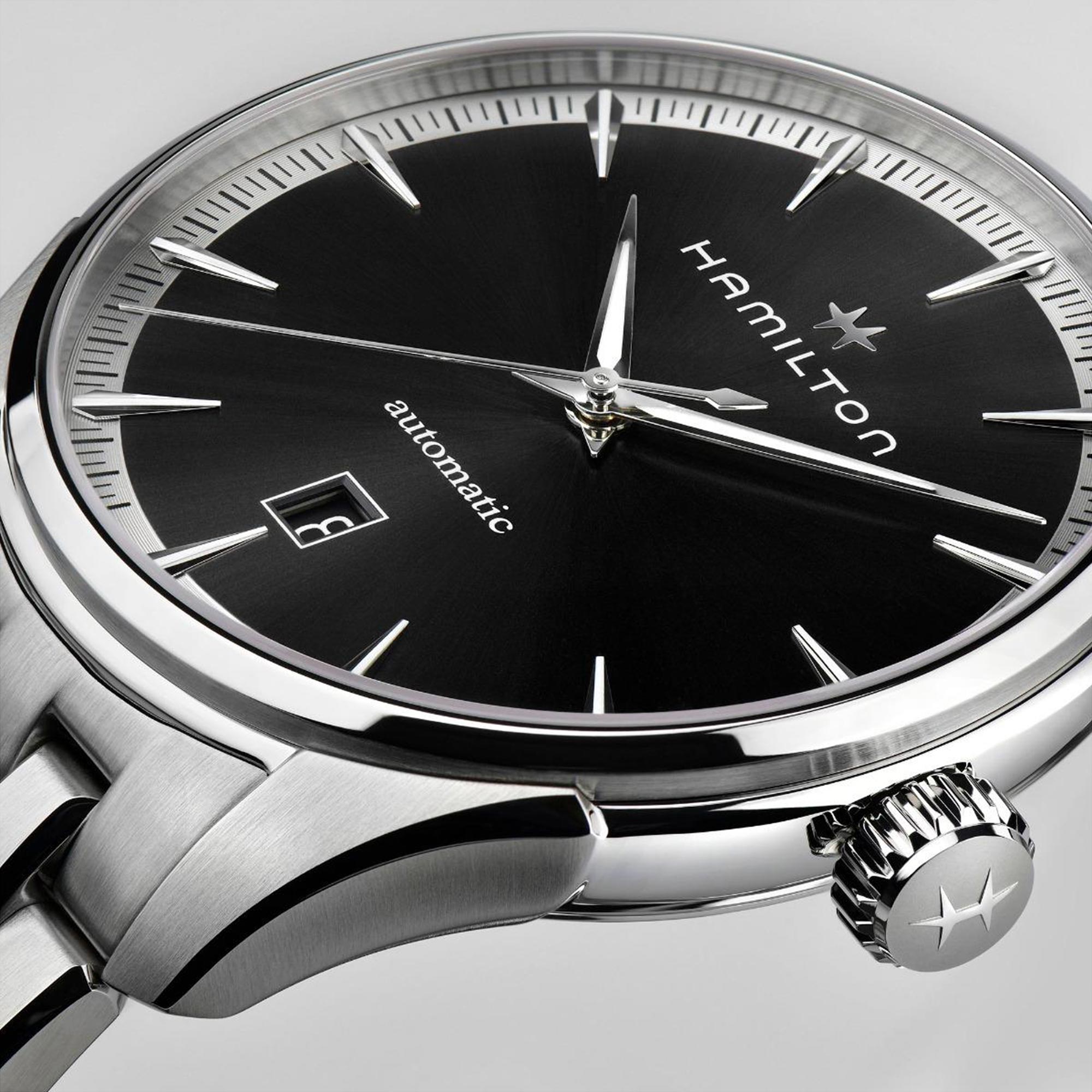 Hamilton Jazzmaster Automatic Black Dial Stainless Steel Bracelet Men's Watch H32475130
