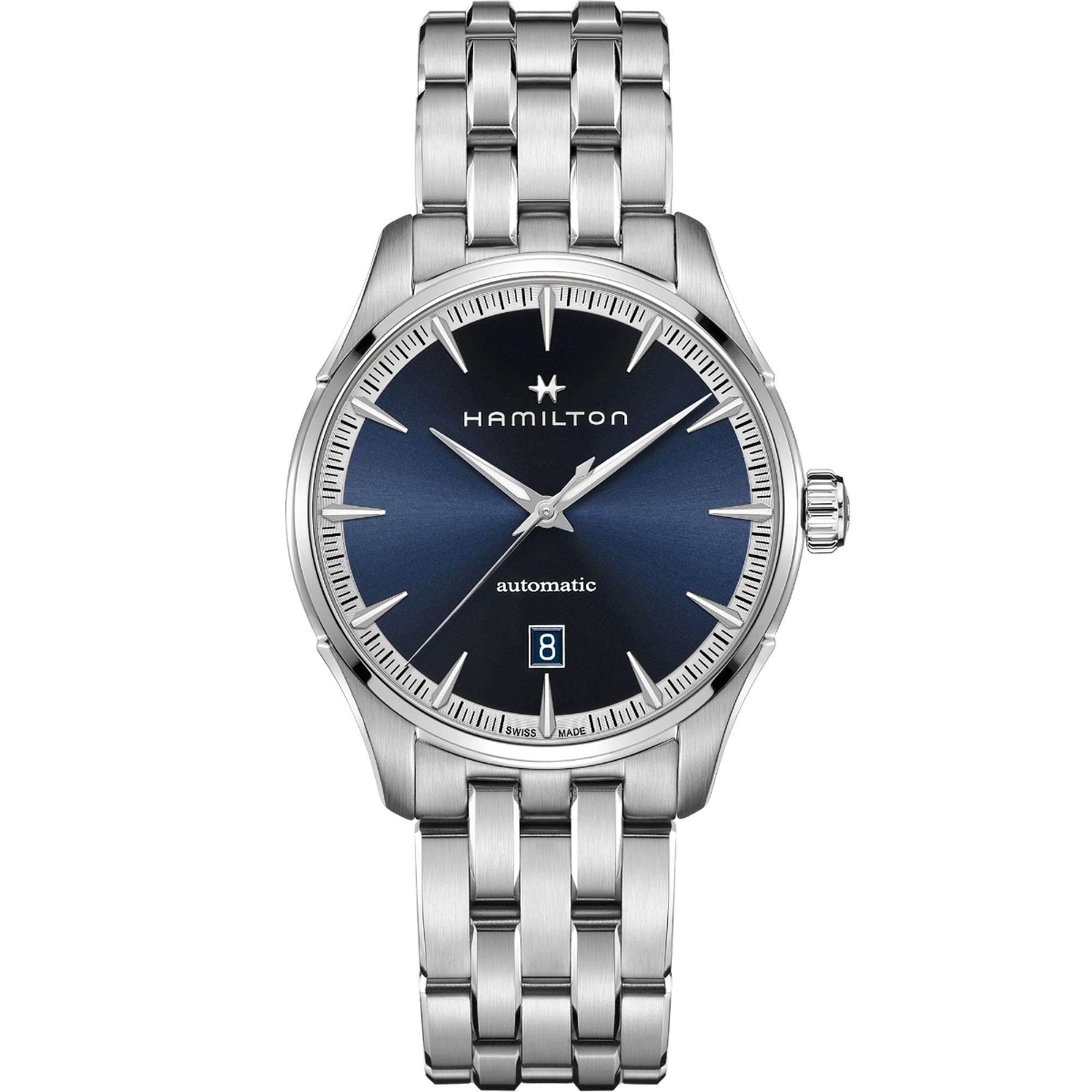Hamilton Jazzmaster Automatic Blue Dial Stainless Steel Bracelet Men's Watch H32475140