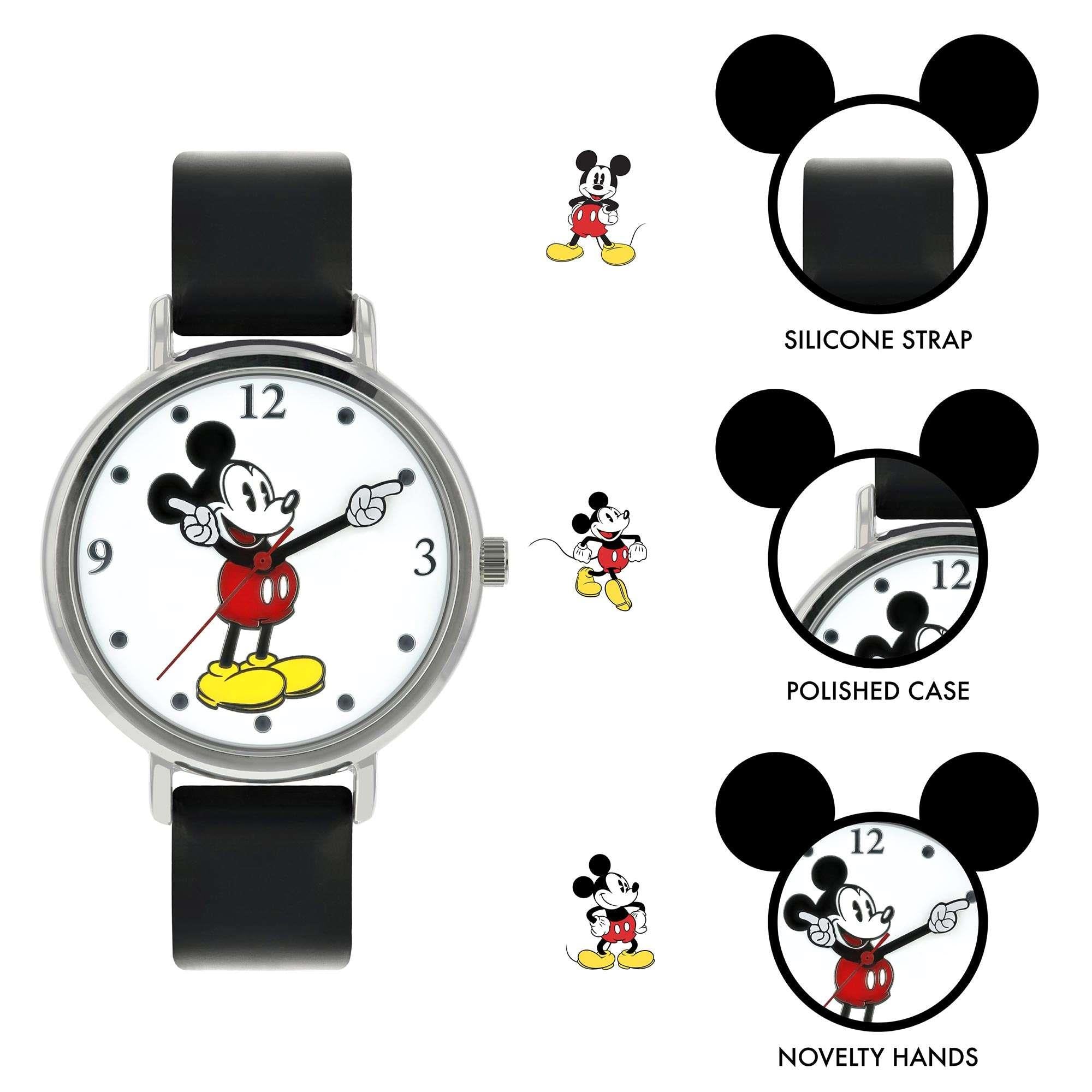 Disney Mickey Mouse Quartz Movement Leather Bracelet Unisex Watch MK1315