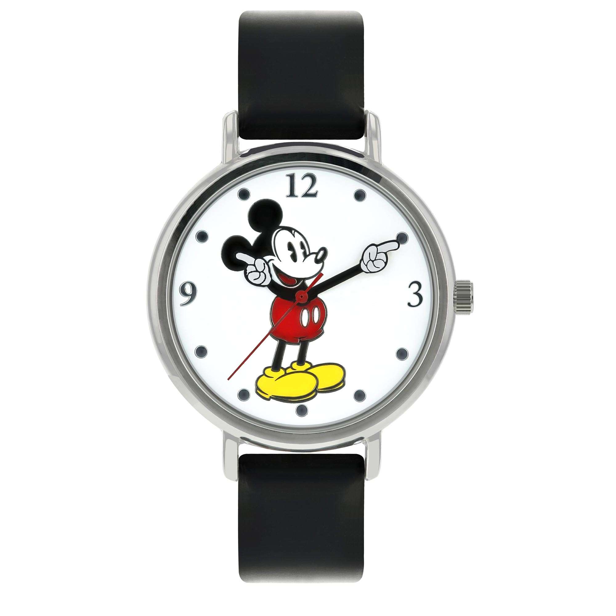Disney Mickey Mouse Quartz Movement Leather Bracelet Unisex Watch MK1315