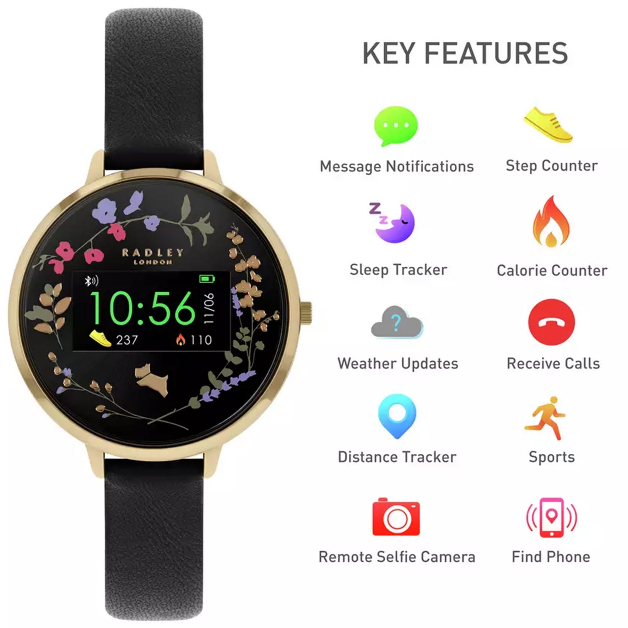 Radley Series 03 Quartz Digital Leather Strap Ladies Smartwatch RYS03-2010